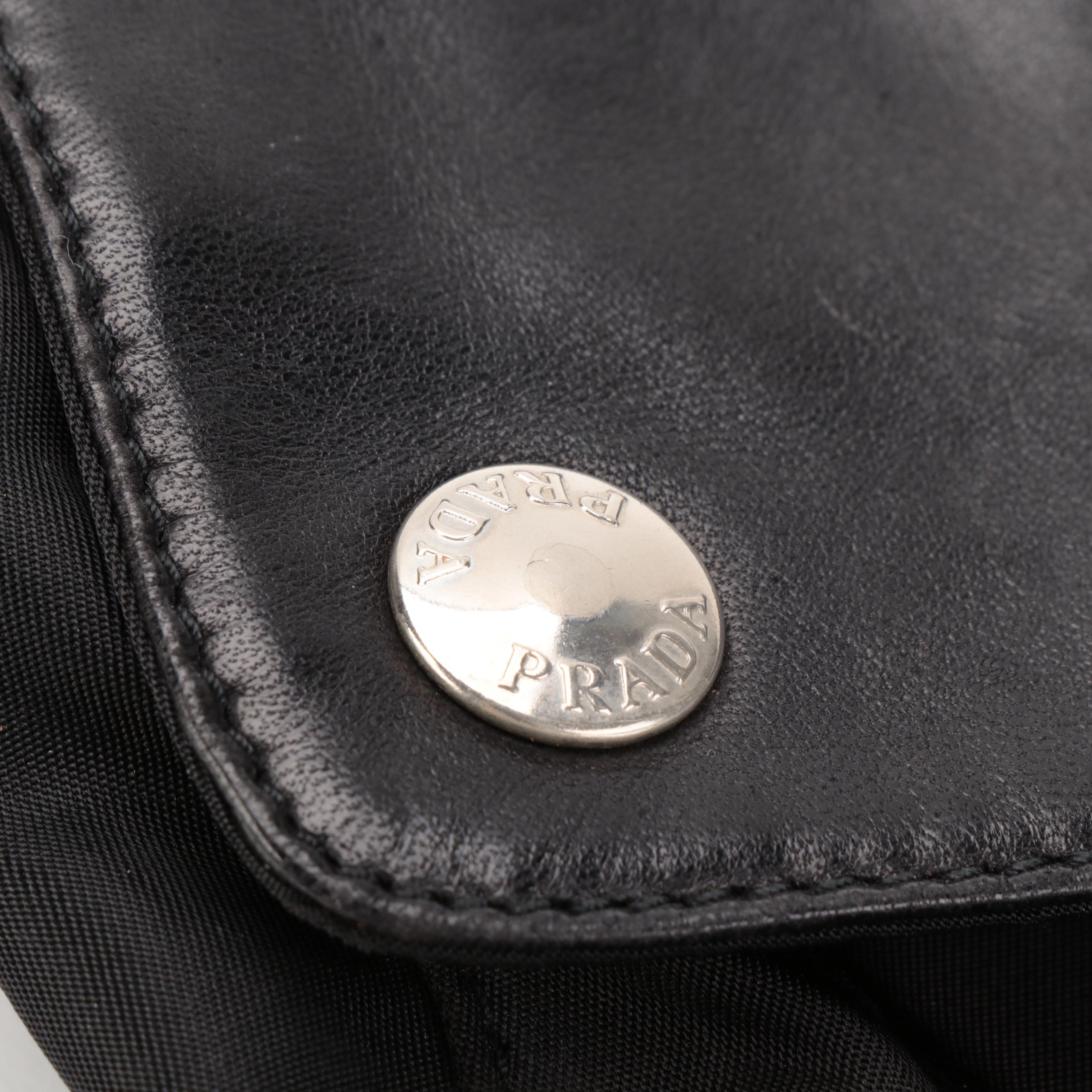 Prada Belt Bag in Black Tessuto Nylon with Leather Trim