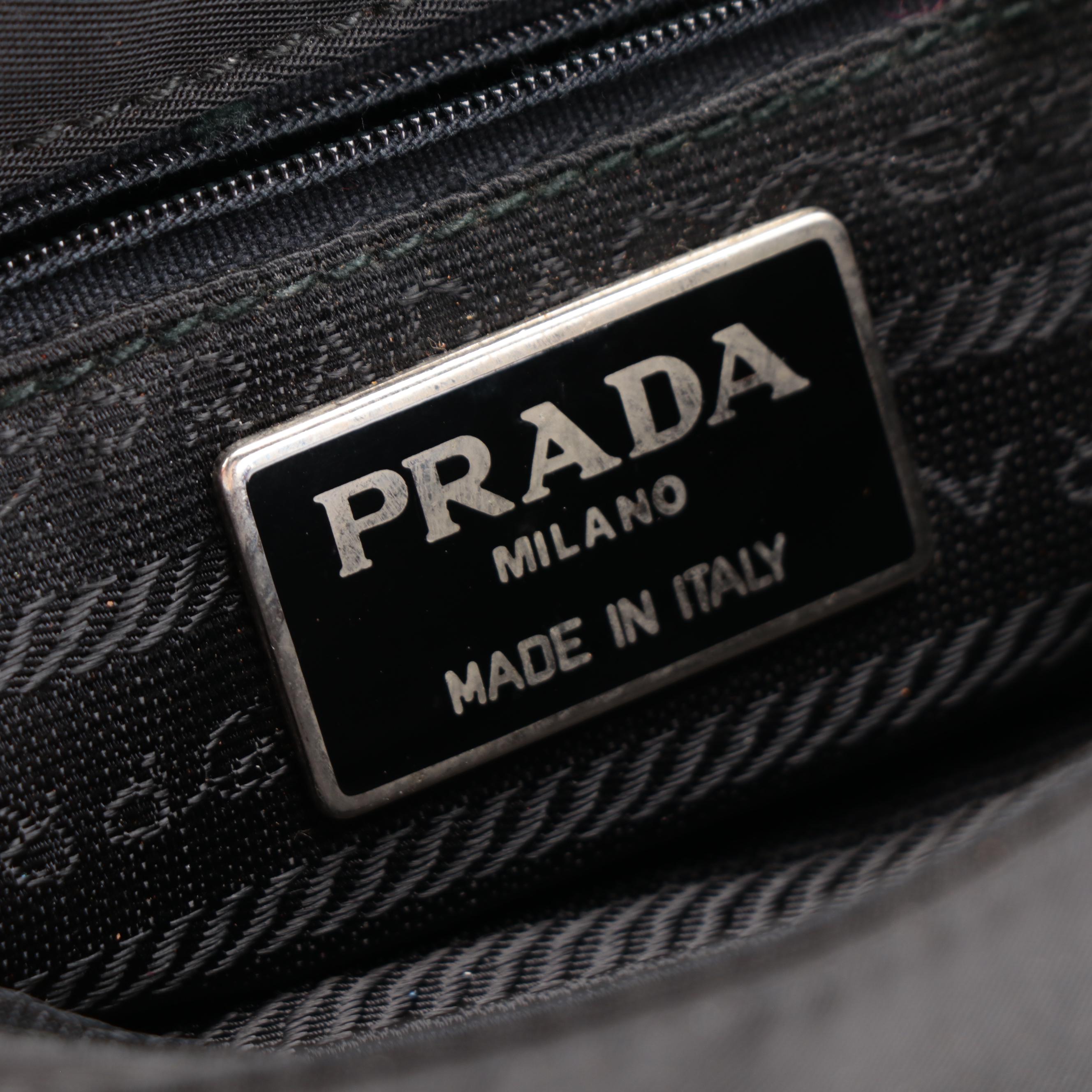 Prada Belt Bag in Black Tessuto Nylon with Leather Trim