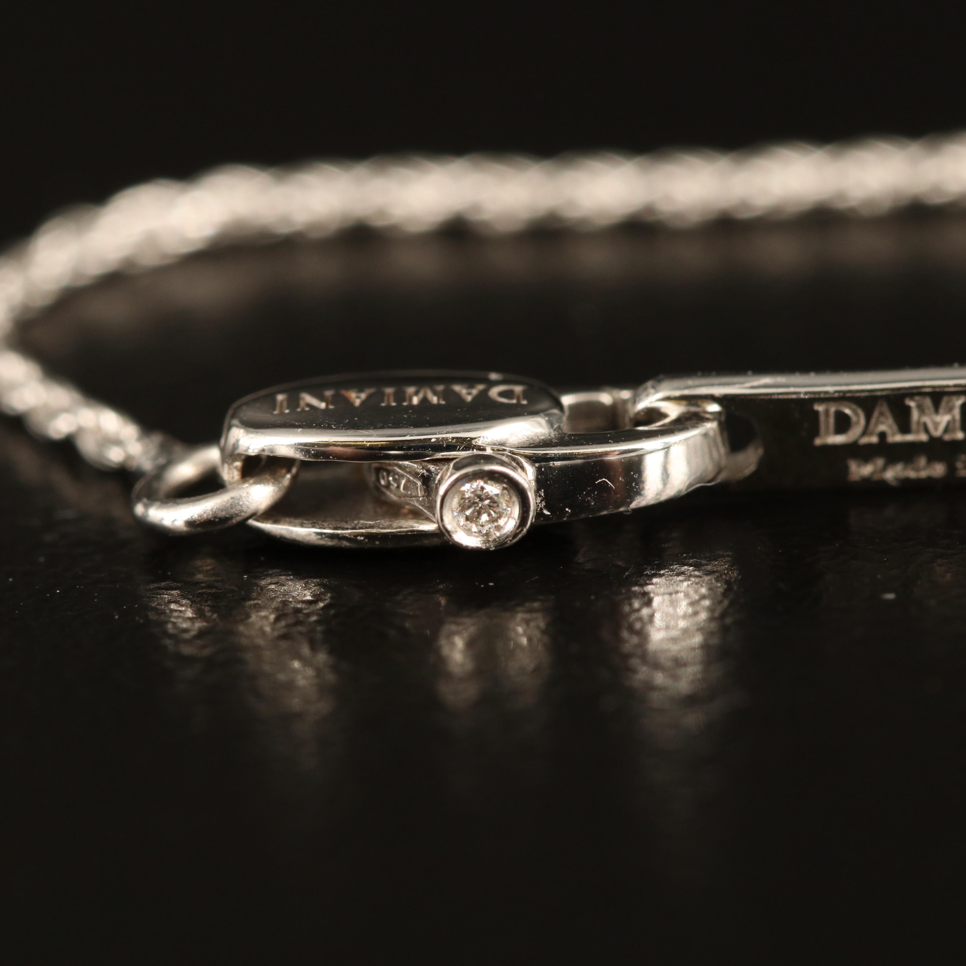 Damiani "Belle Epoque" 18K Emerald and Diamond Cross Convertible Necklace