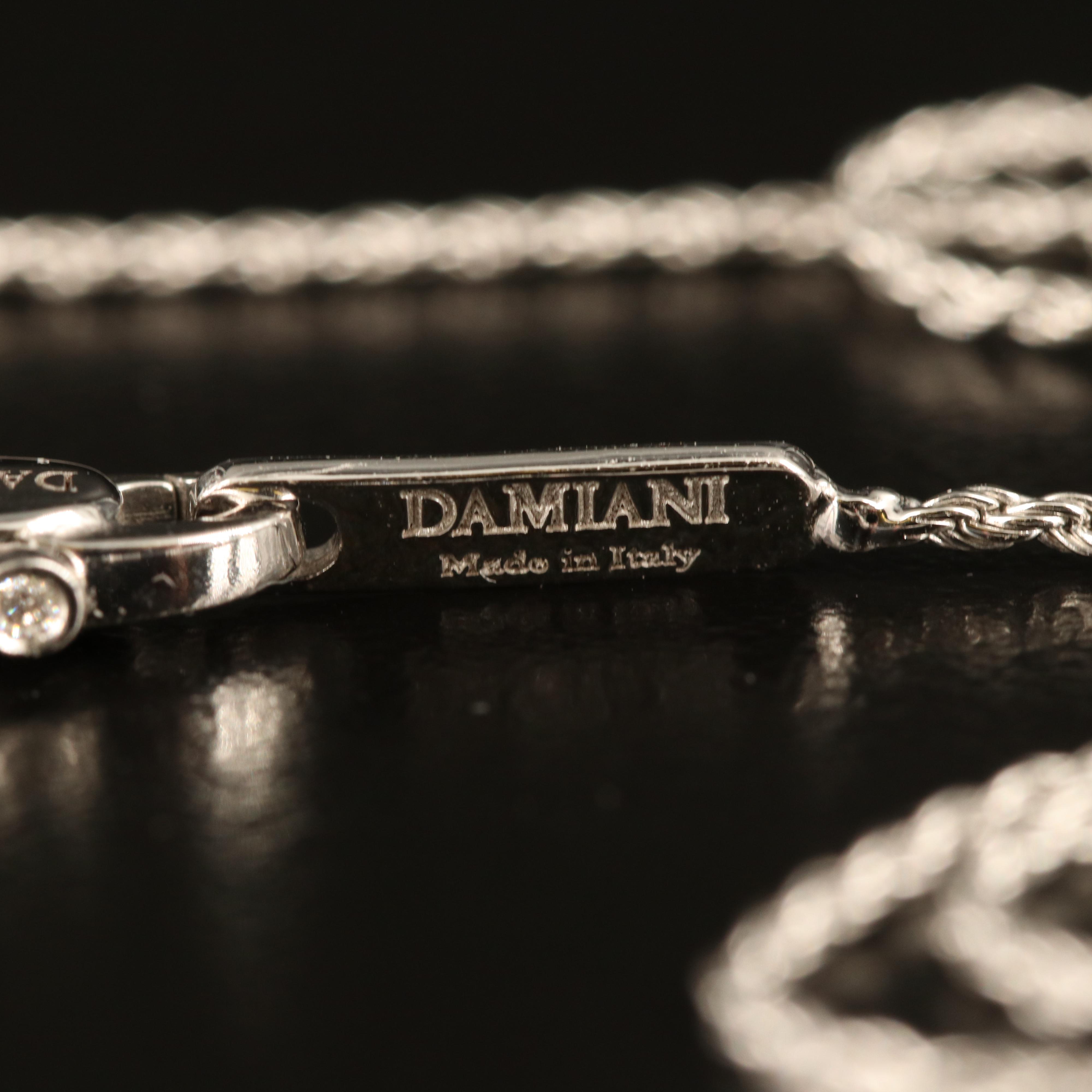 Damiani "Belle Epoque" 18K Emerald and Diamond Cross Convertible Necklace