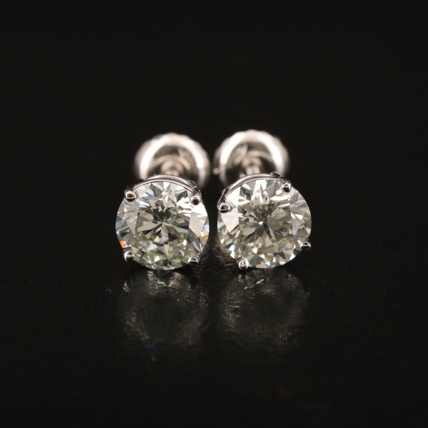 14K 1.84 CTW Diamond Stud Earrings
