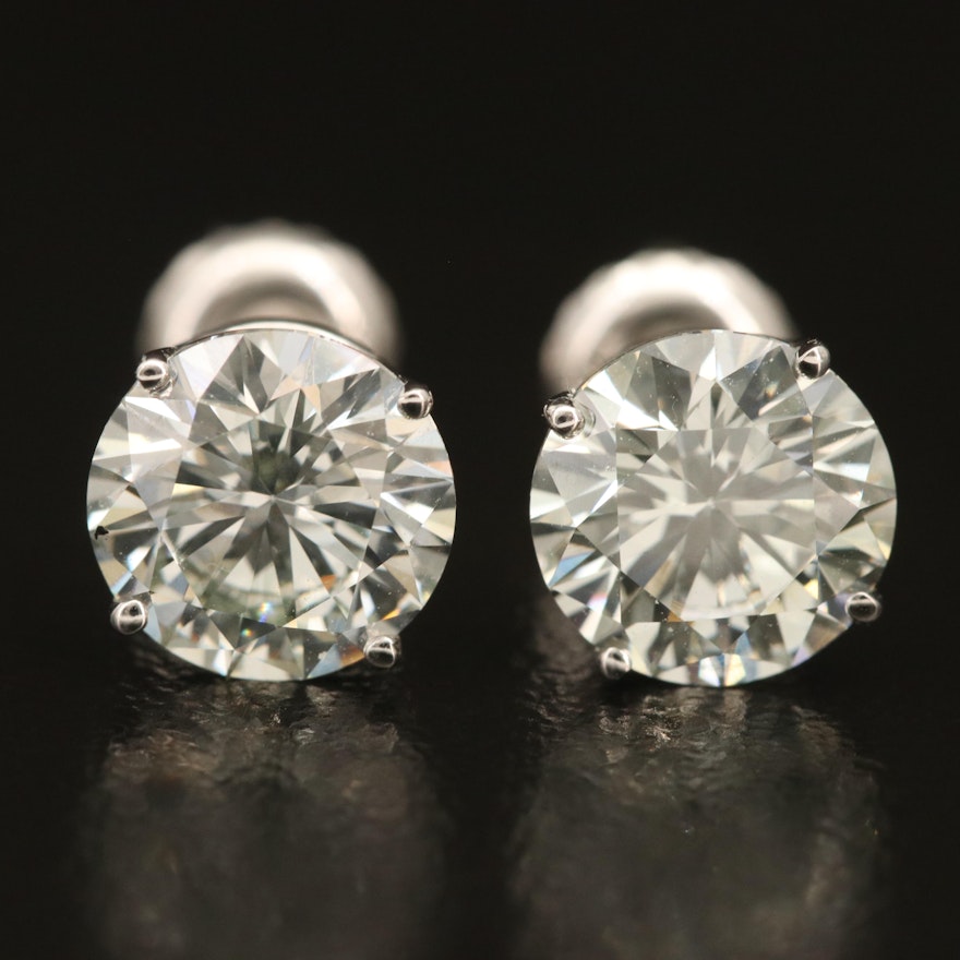 14K 2.99 CTW Diamond Stud Earrings