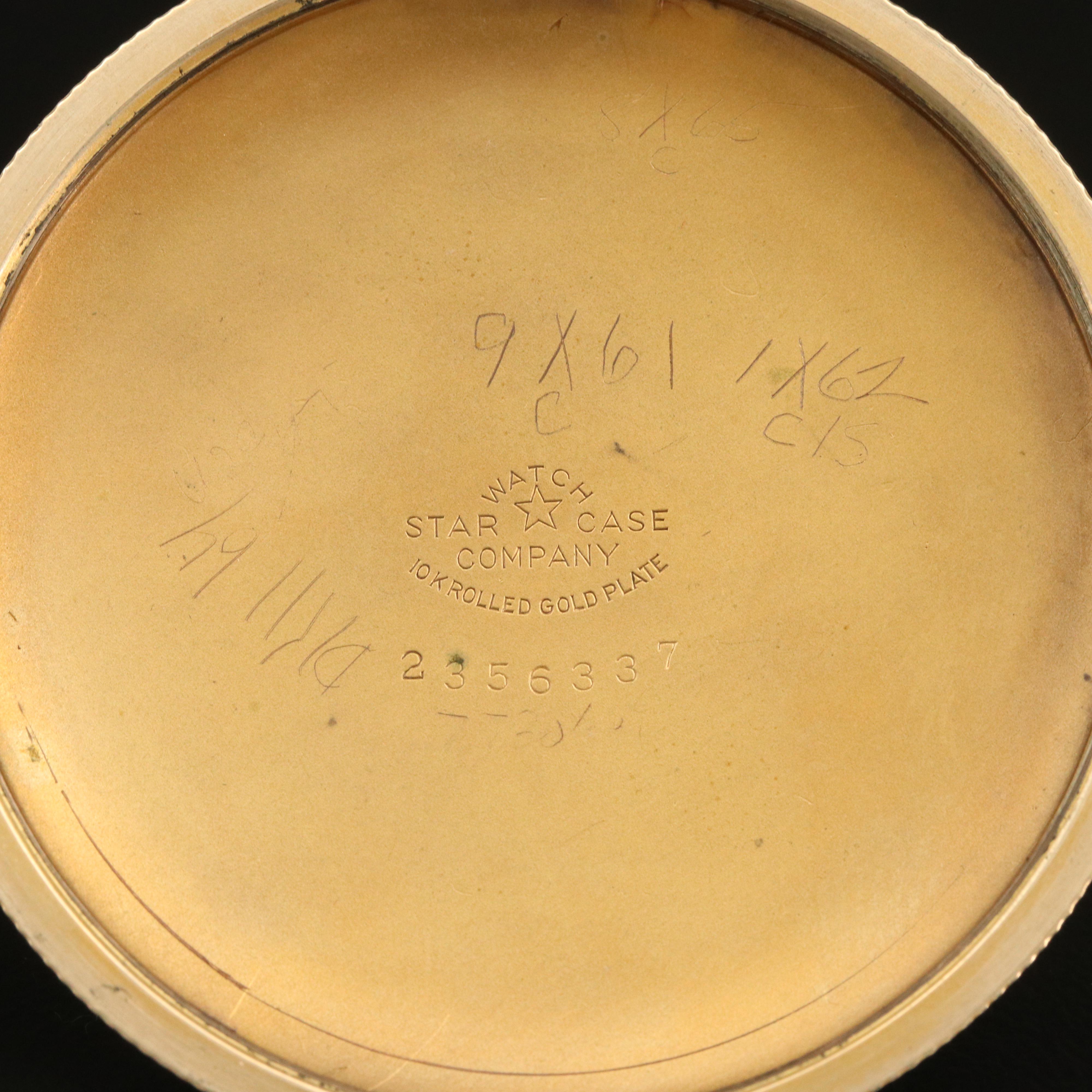 1940 Waltham Riverside Rolled Gold Plate Open Face Pocket Watch