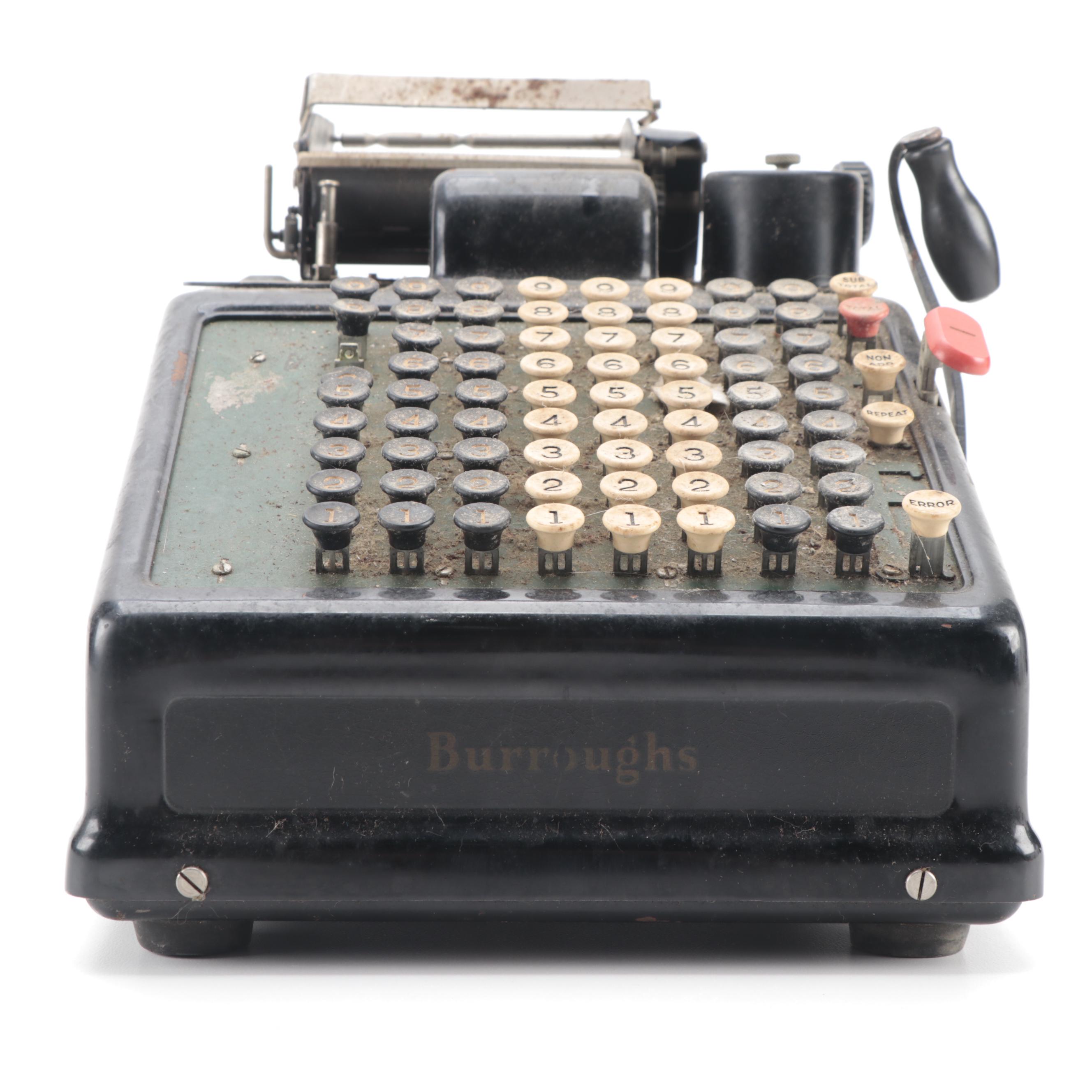Burroughs Tabletop Calculator, Early to Mid-20th Century