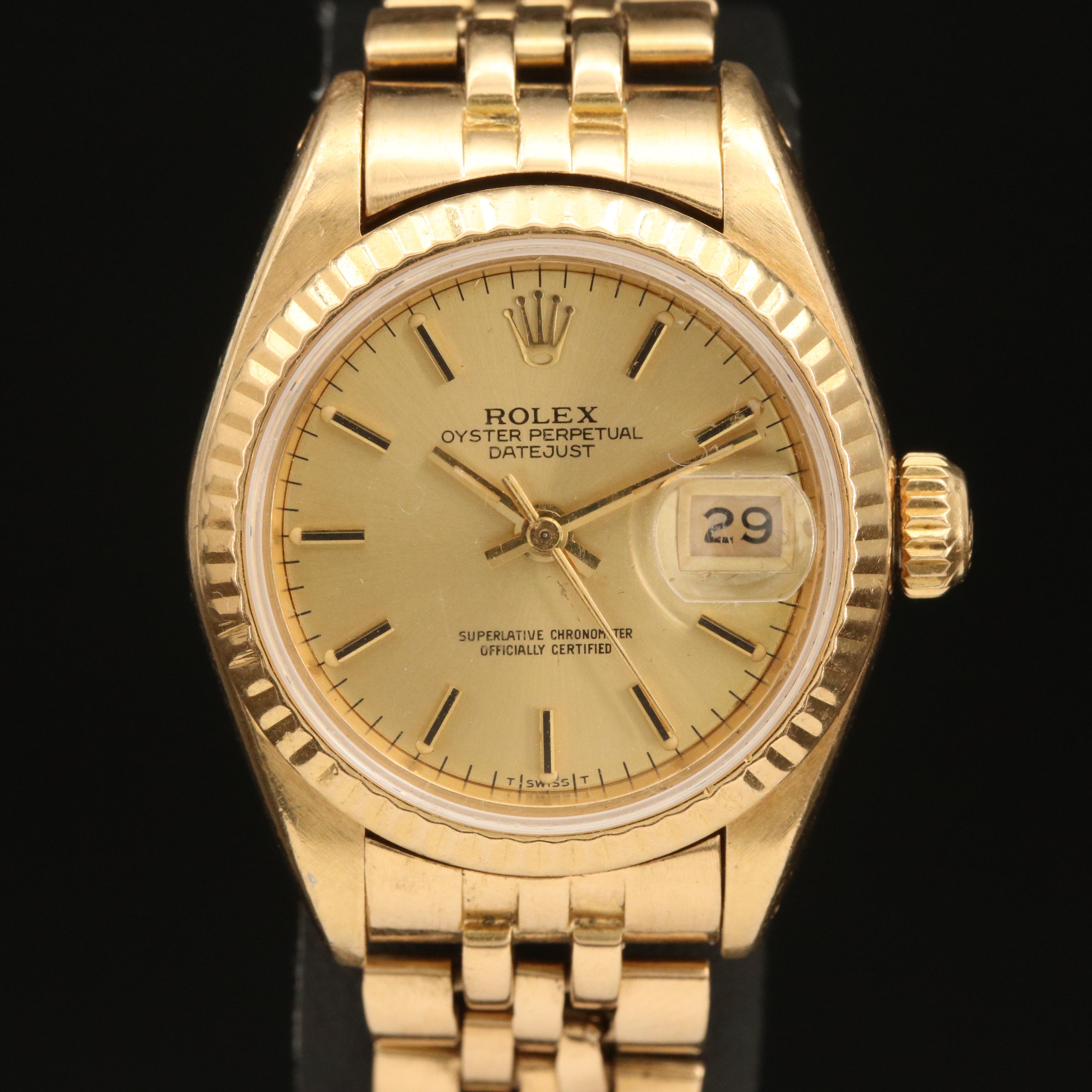 1983 Rolex Datejust 18K Gold Watch