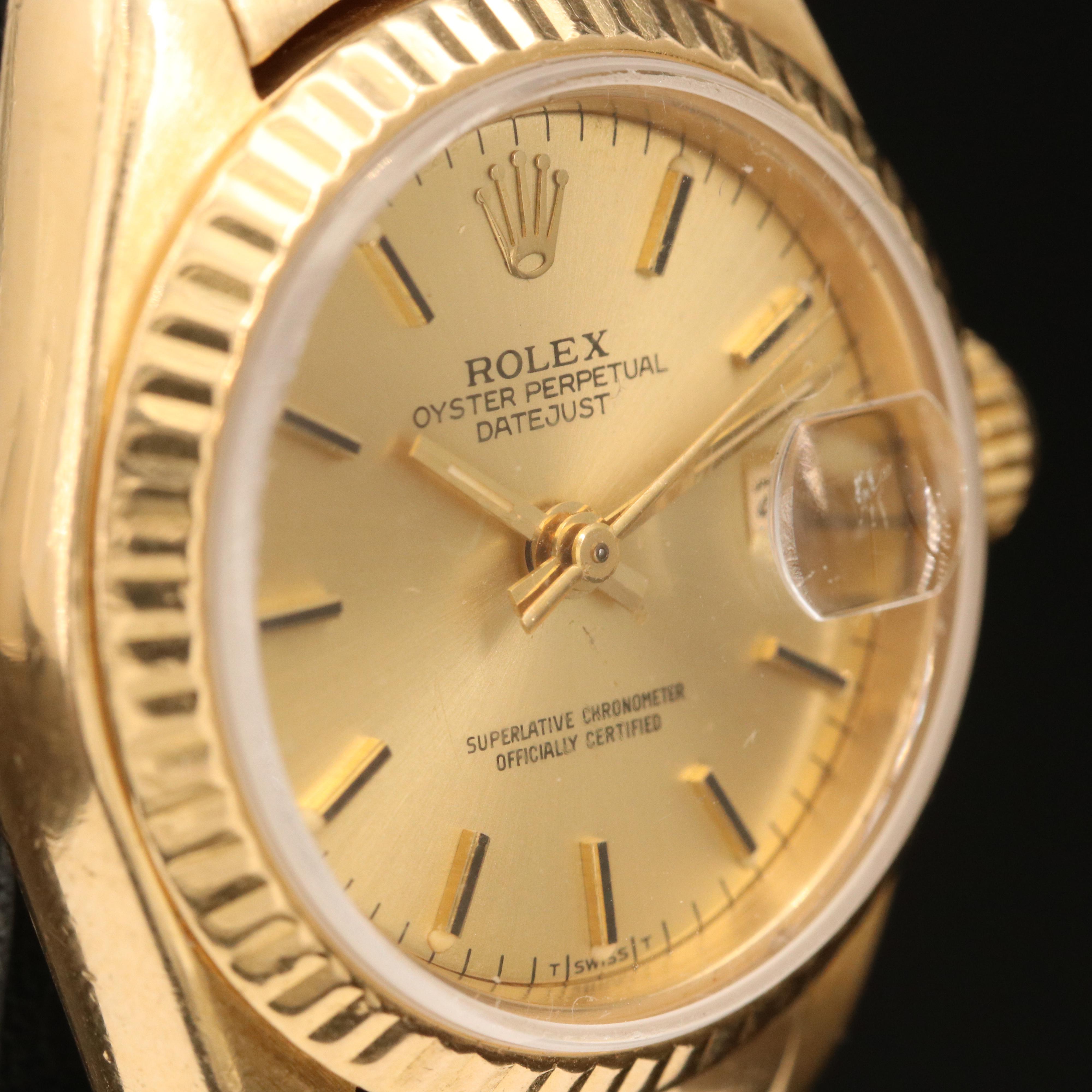 1983 Rolex Datejust 18K Gold Watch