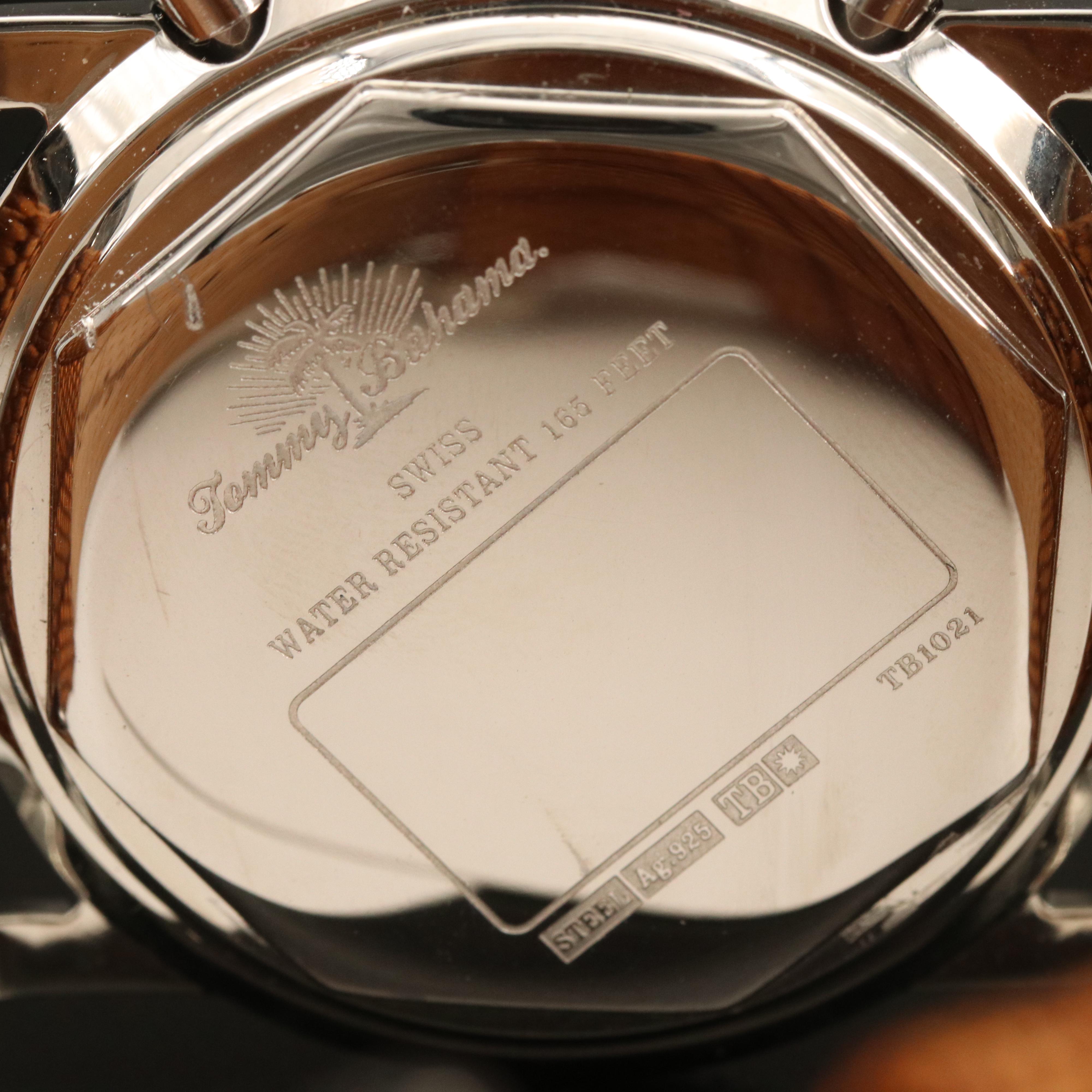 Tommy Bahama Stainless Steel and Sterling Silver Chronograph Watch