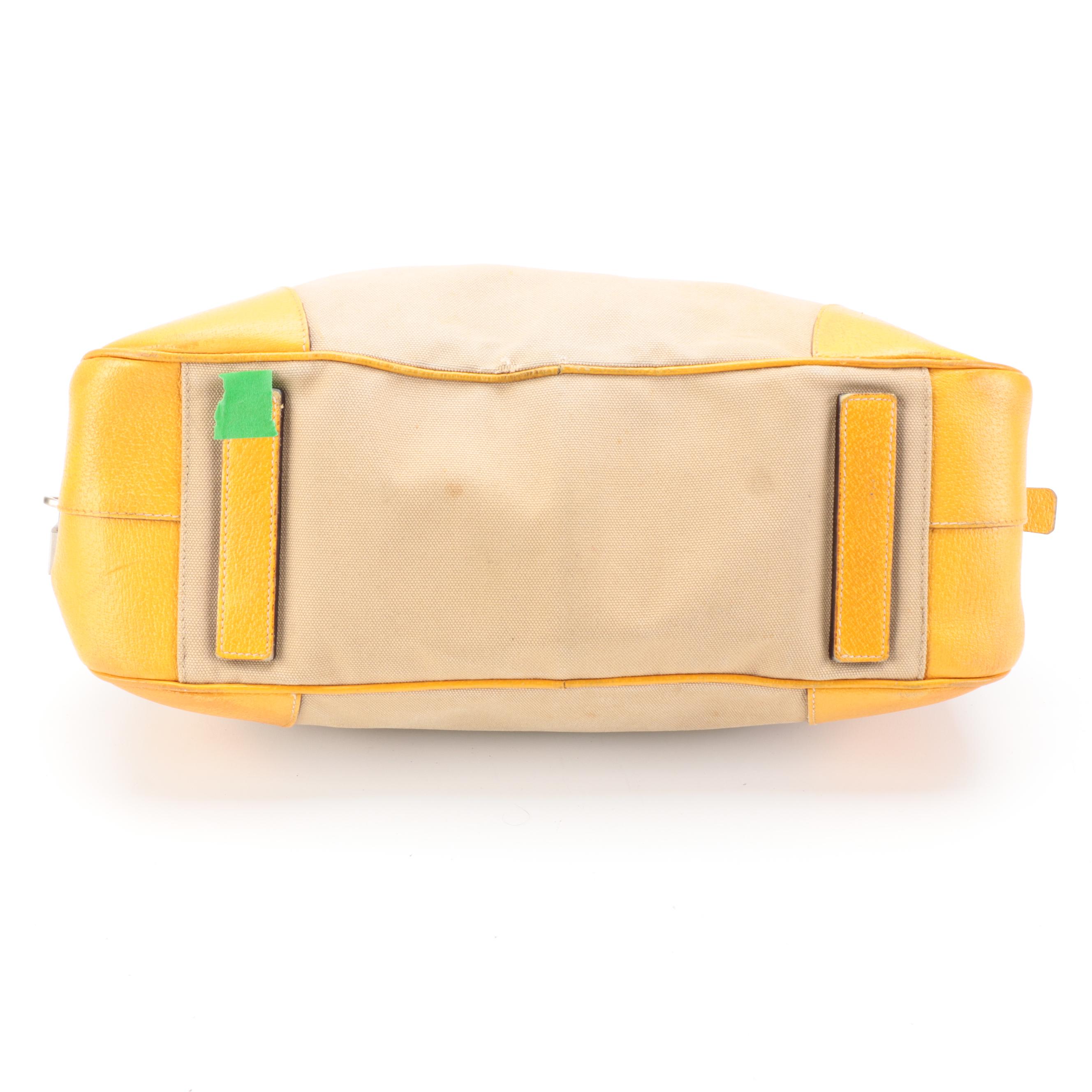 Prada Duffle Bag in Canvas with Leather Trim