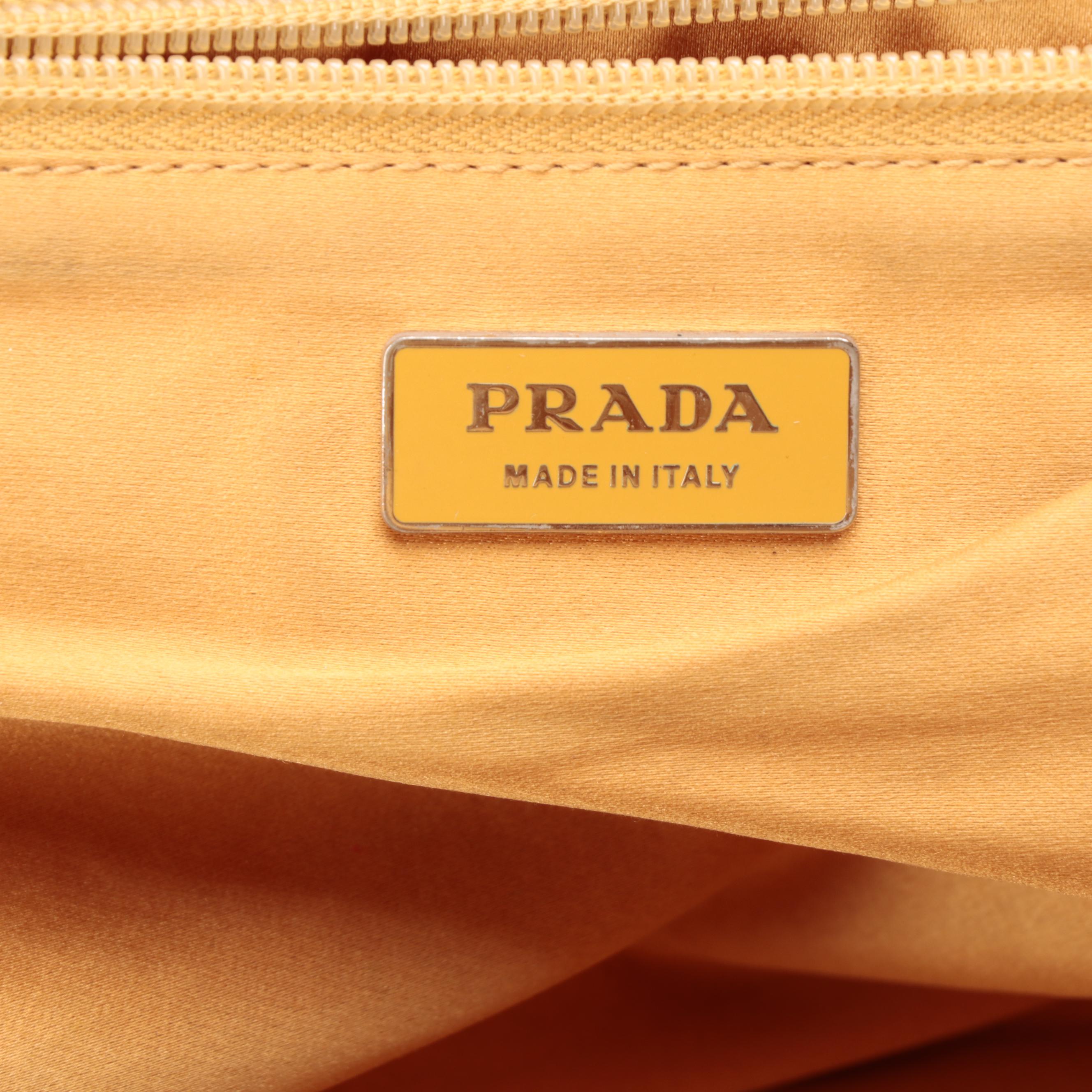 Prada Duffle Bag in Canvas with Leather Trim