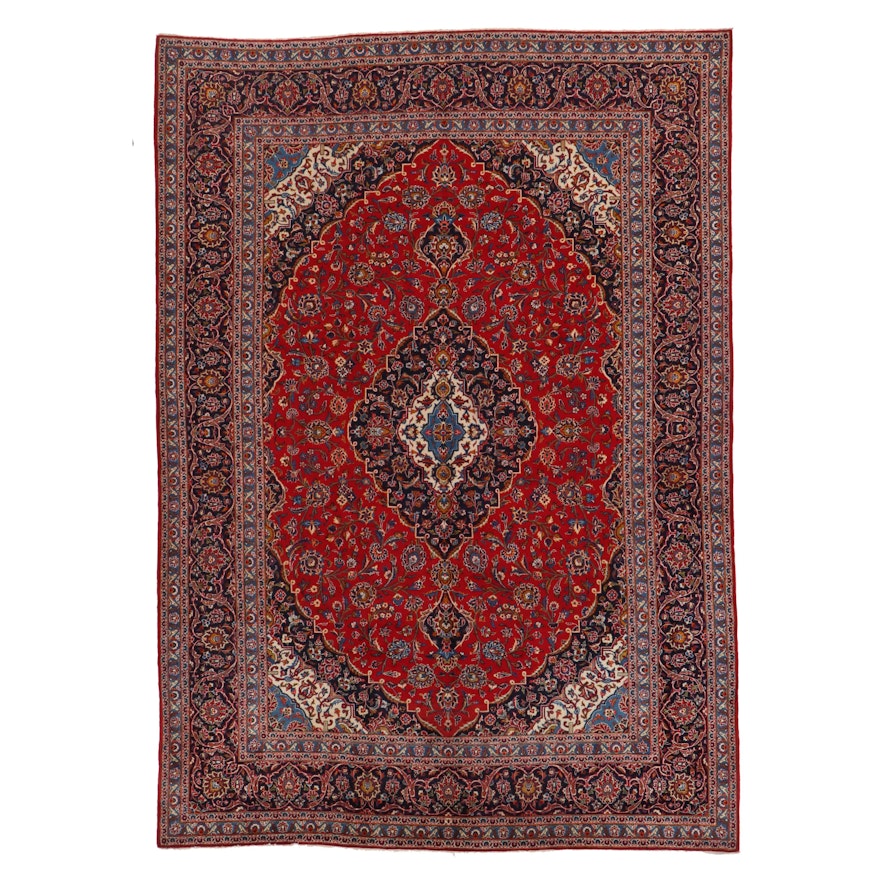 10' x 14' Hand-Knotted Persian Isfahan Room Sized Rug