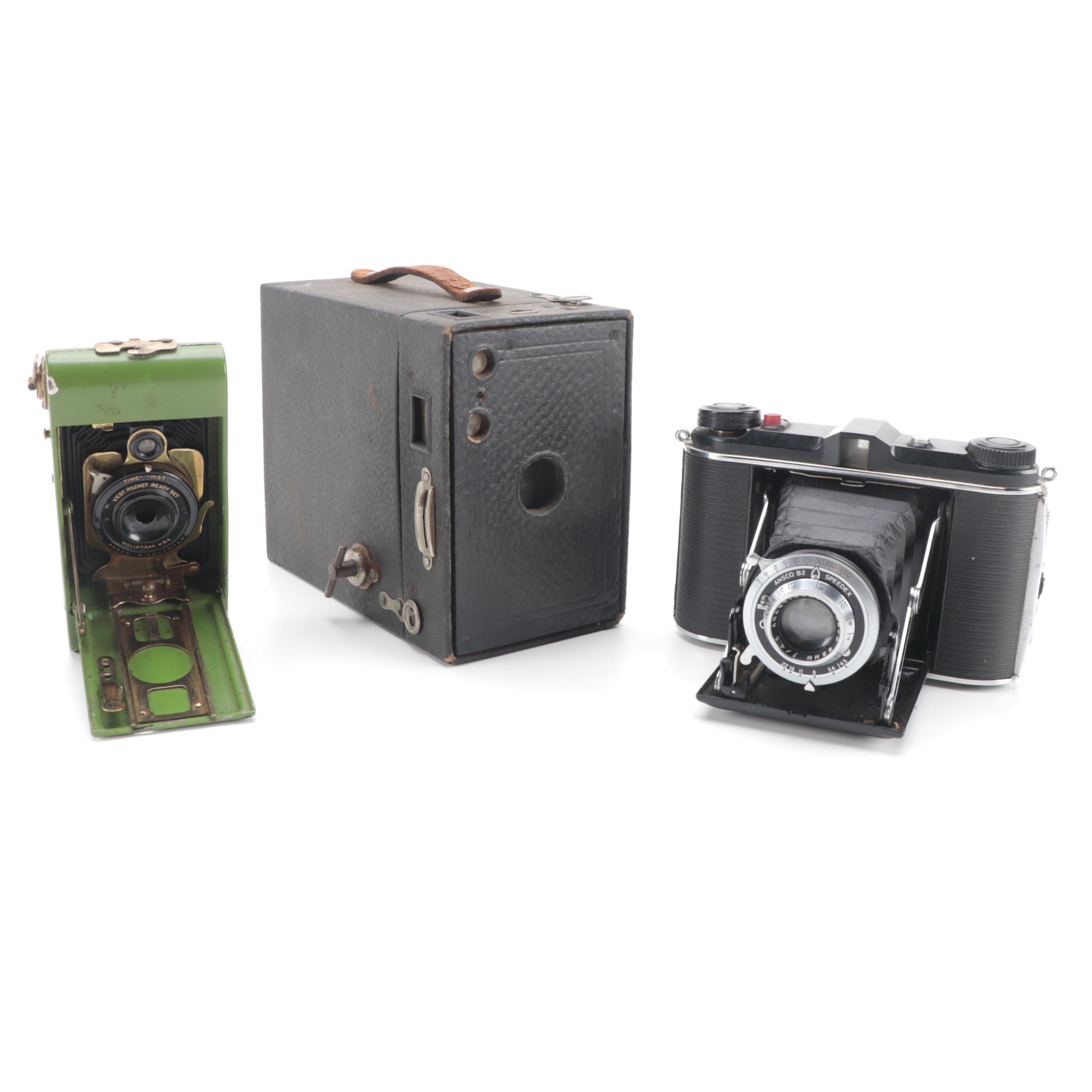 Kodak No. 2A Brownie Model B and More Cameras, Early to Mid 20th Century