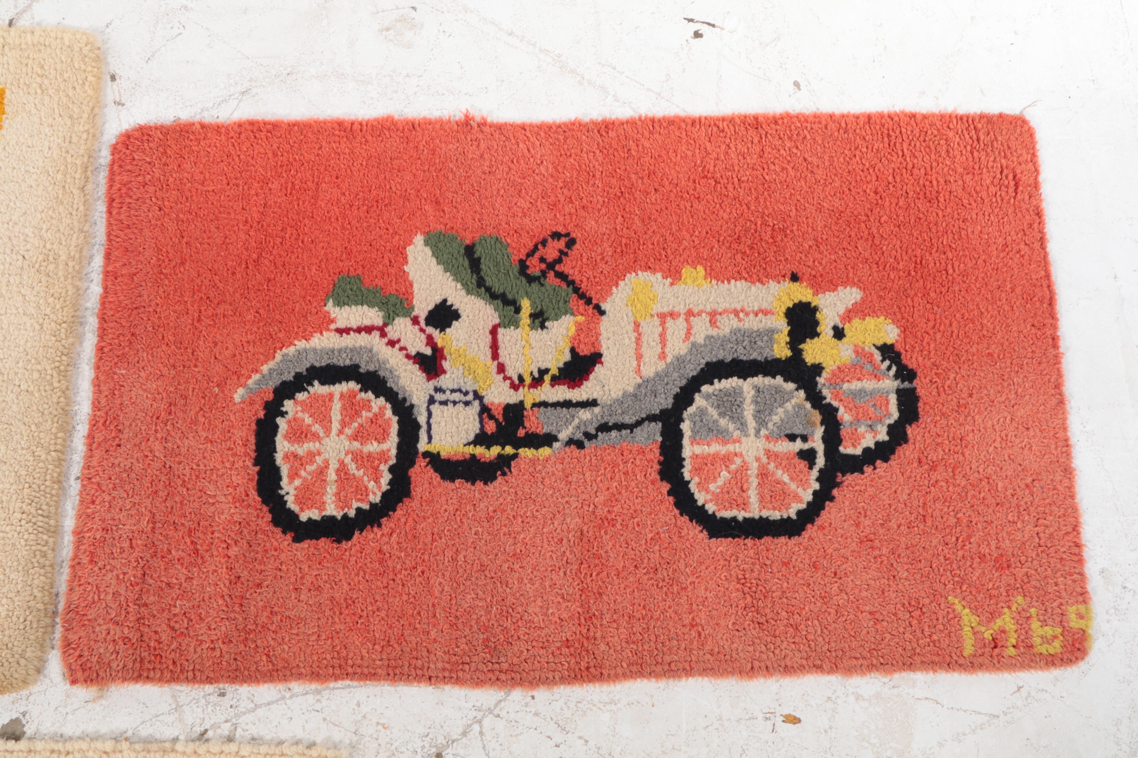 Hand-Hooked Pictorial and Novelty Accent Rugs, Mid to Late 20th Century