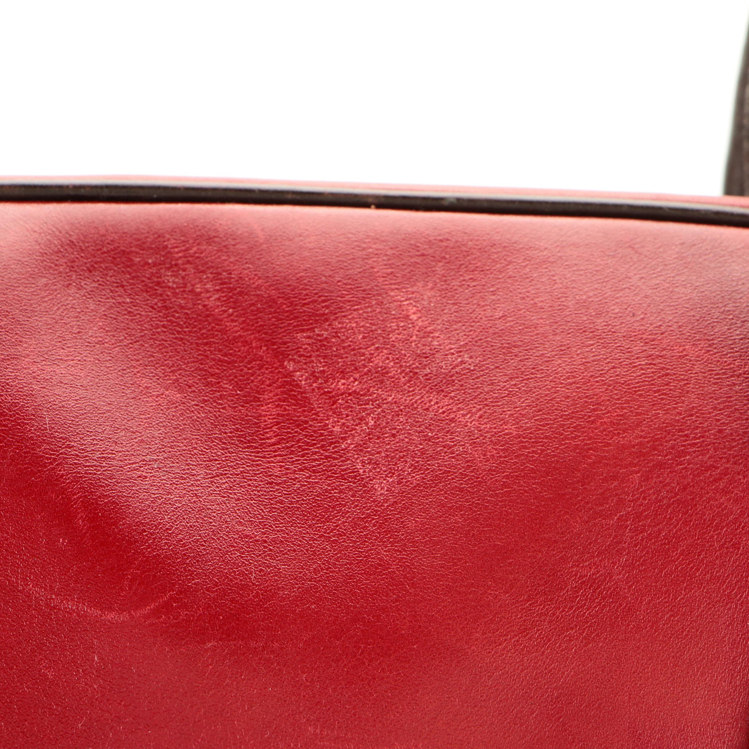 Prada Handbag in Two-Tone Leather with Padlock