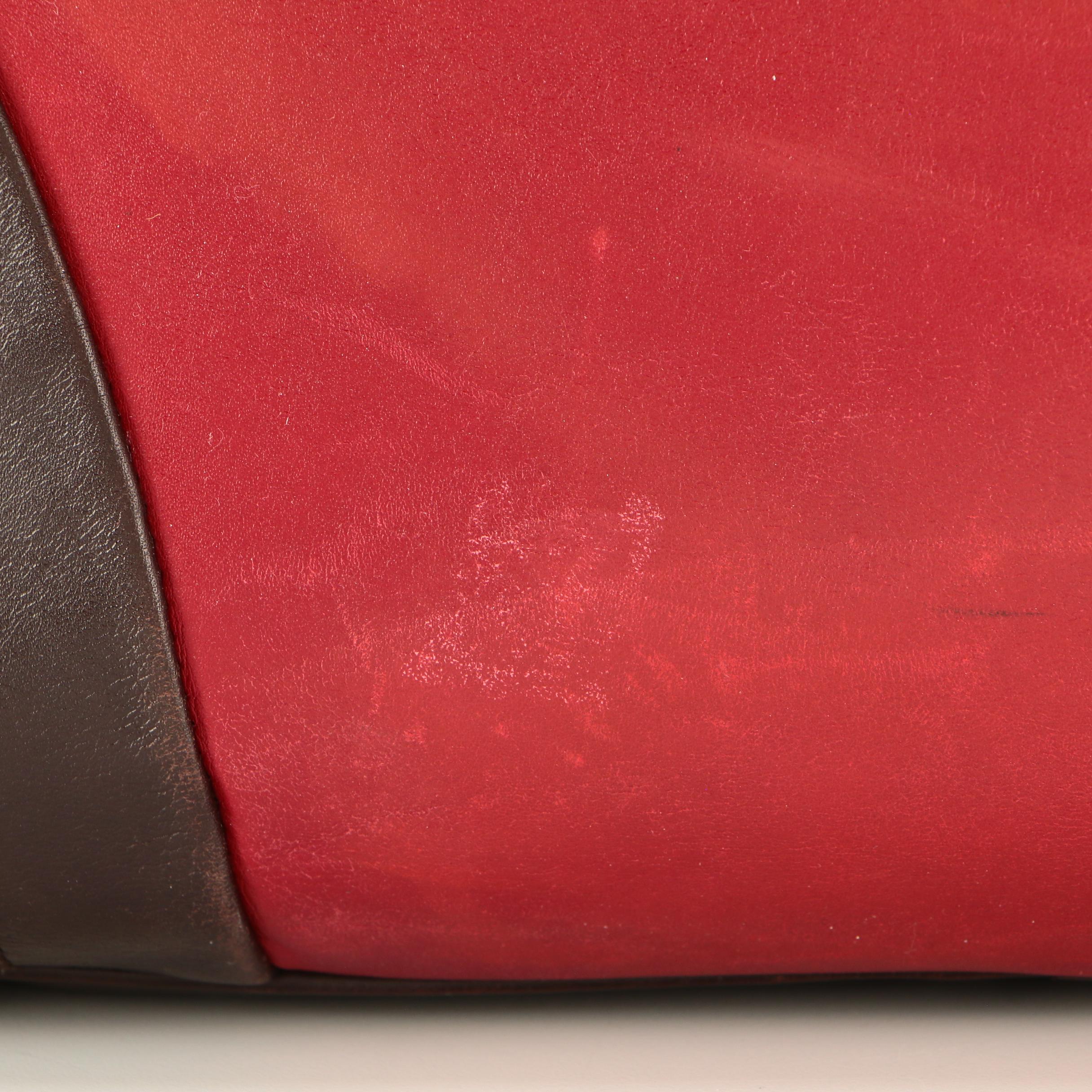 Prada Handbag in Two-Tone Leather with Padlock