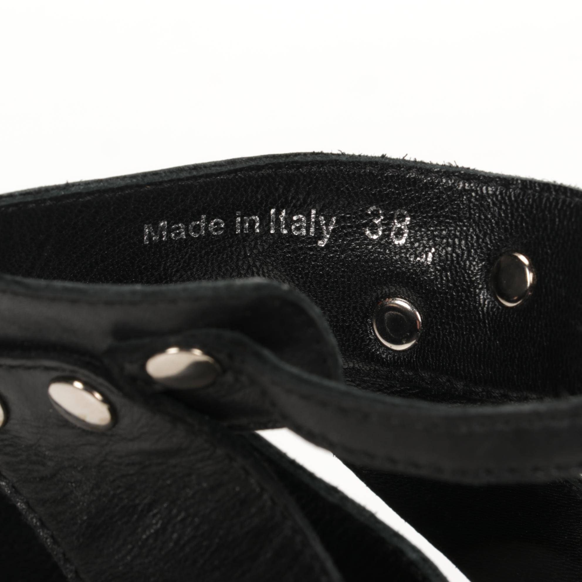 Christian Dior Black Leather High Heel Sandals