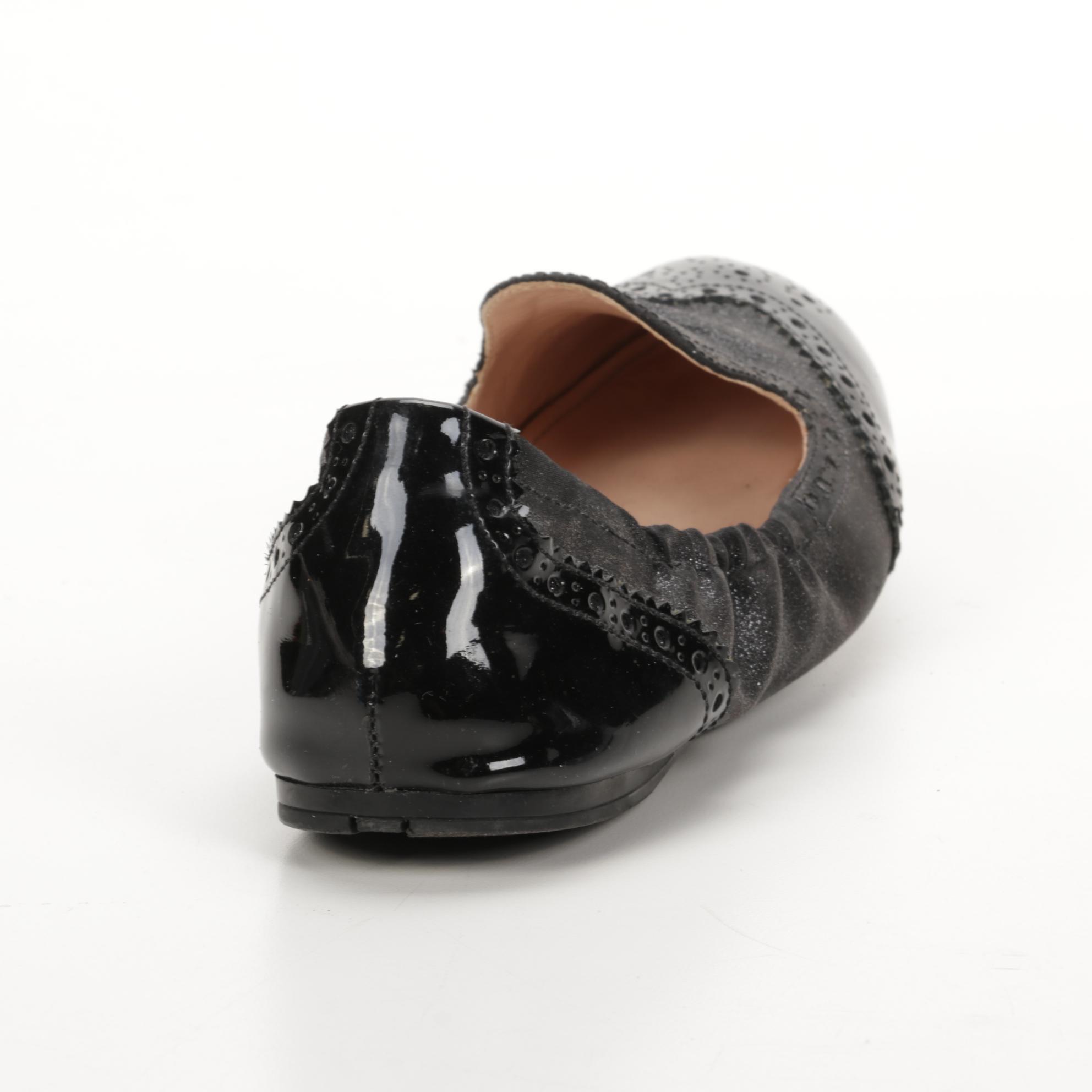 Prada Black Patent Leather Ballet Flats