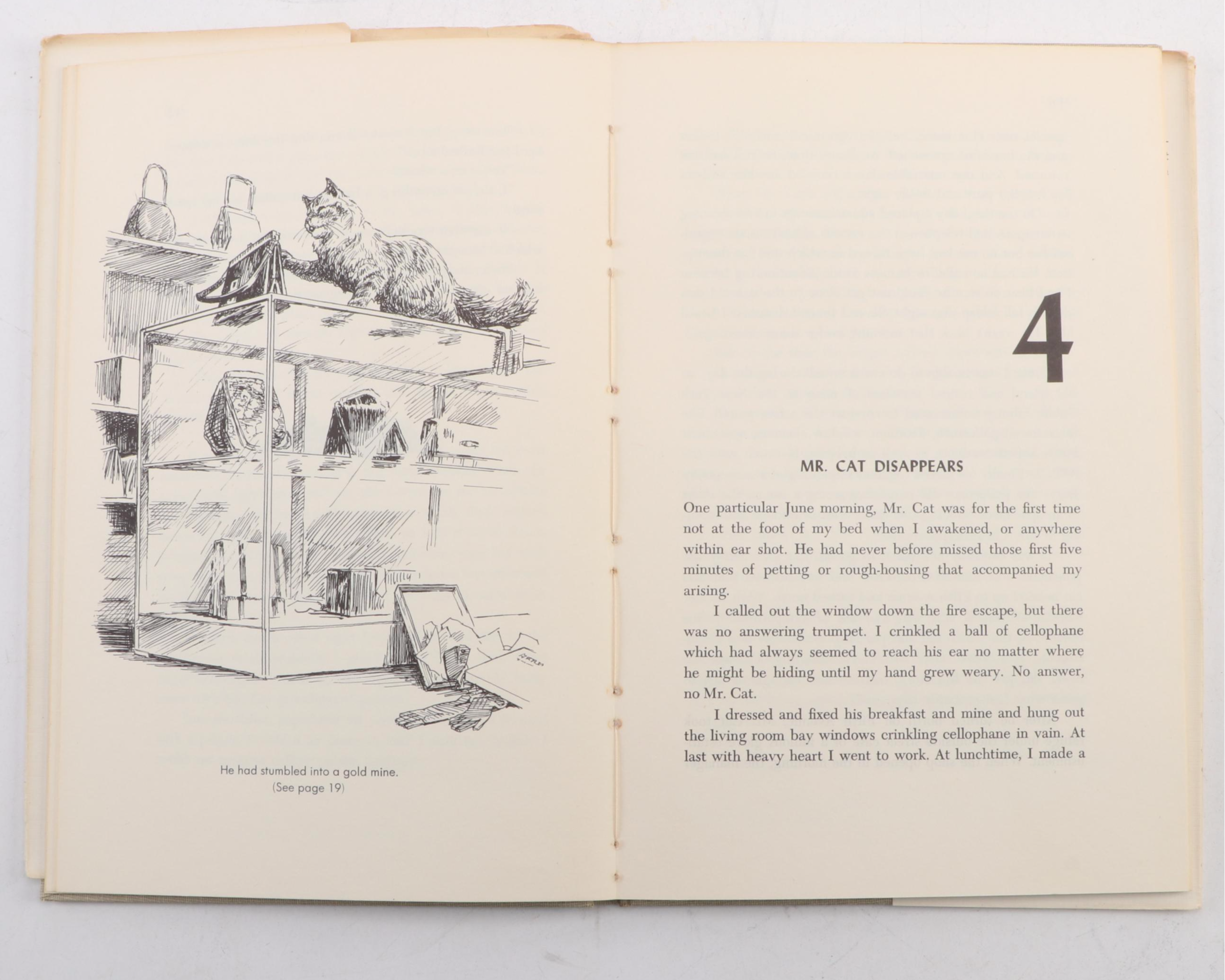 First Editions "Mr. Cat" and "More Mr. Cat" by George Freedley, Mid-20th Century