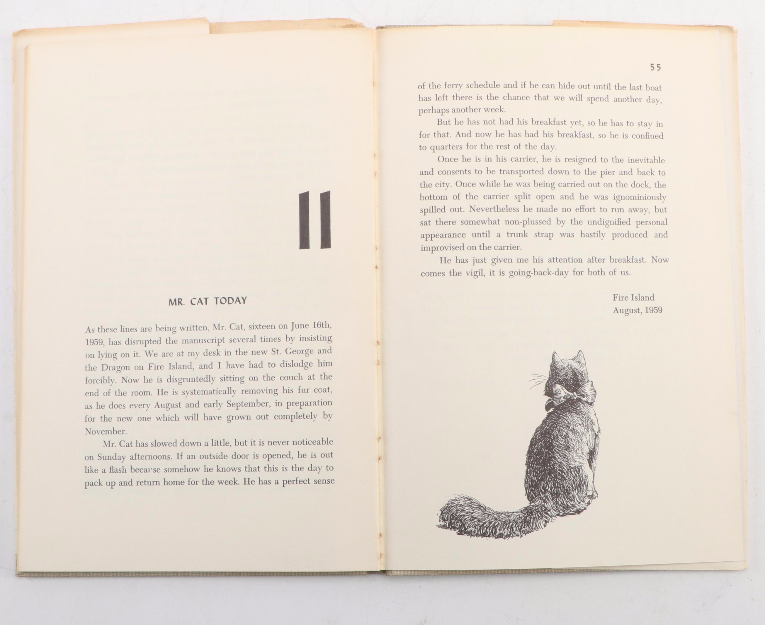 First Editions "Mr. Cat" and "More Mr. Cat" by George Freedley, Mid-20th Century