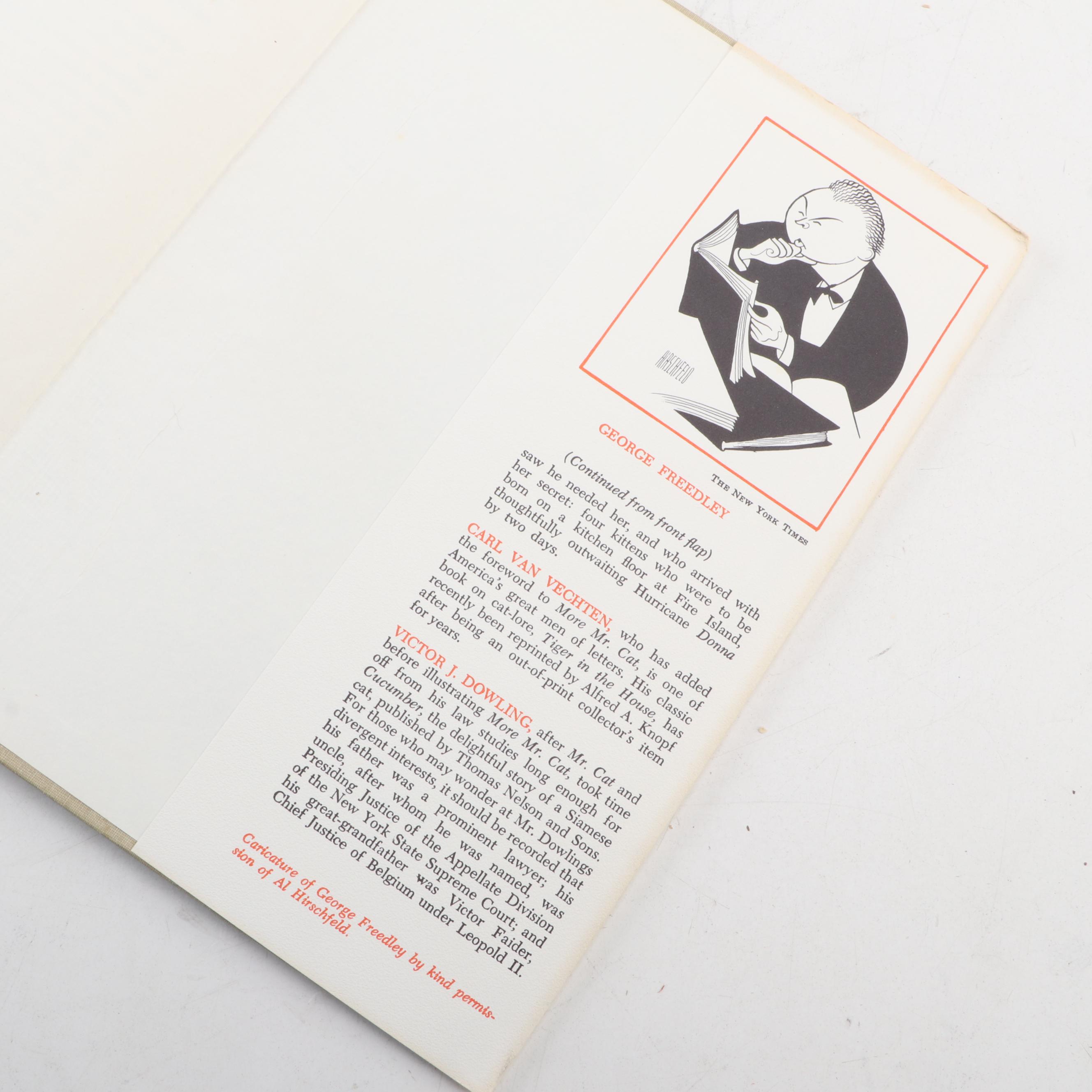 First Editions "Mr. Cat" and "More Mr. Cat" by George Freedley, Mid-20th Century