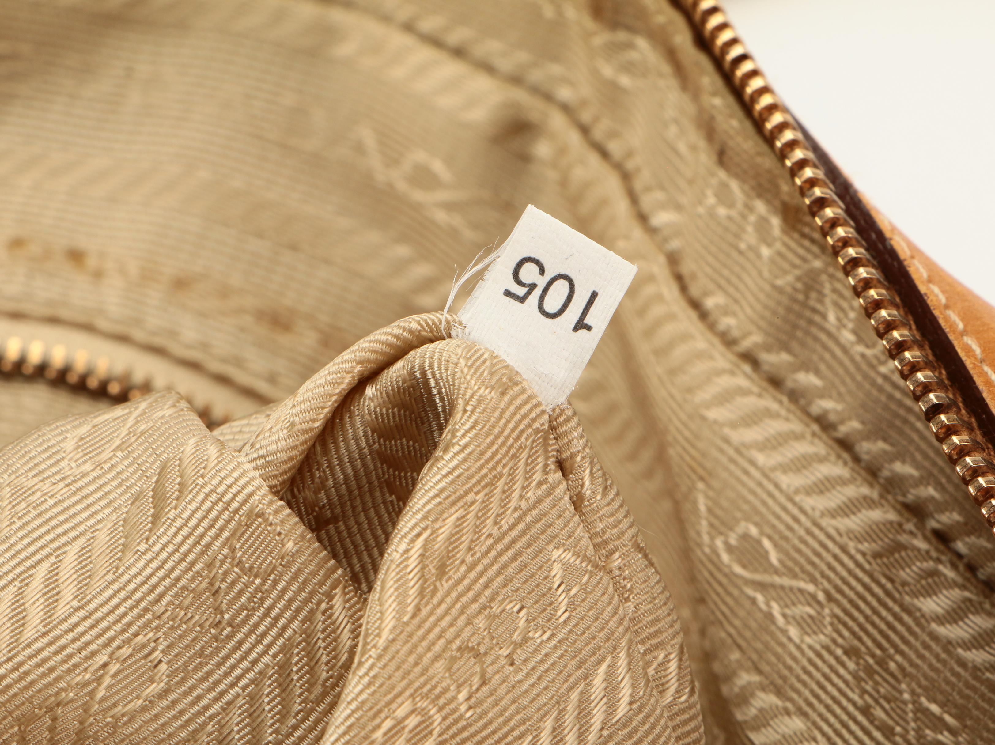 Prada Perforated Bicolor Leather Handbag