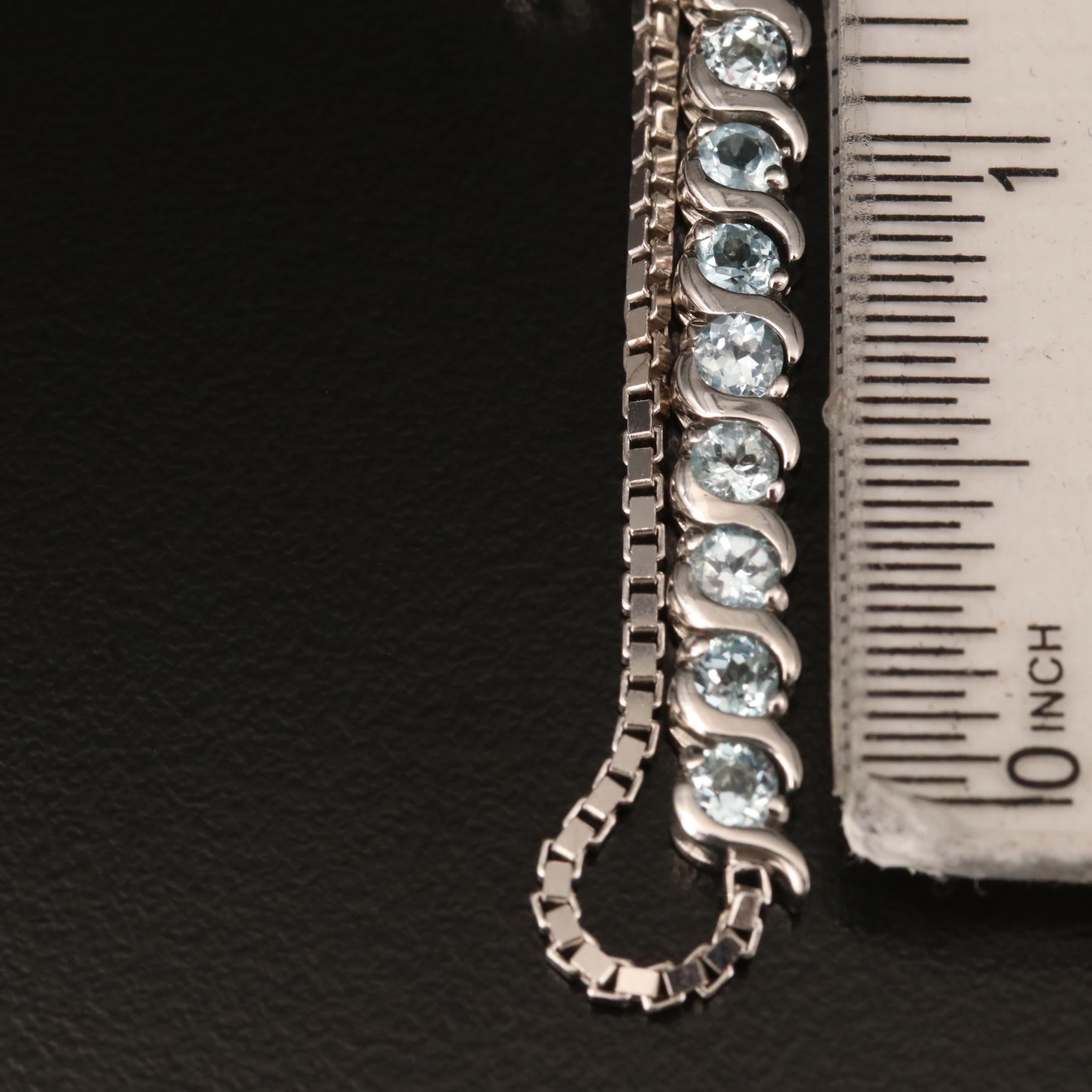 Sterling Sky Blue Bolo Bracelet