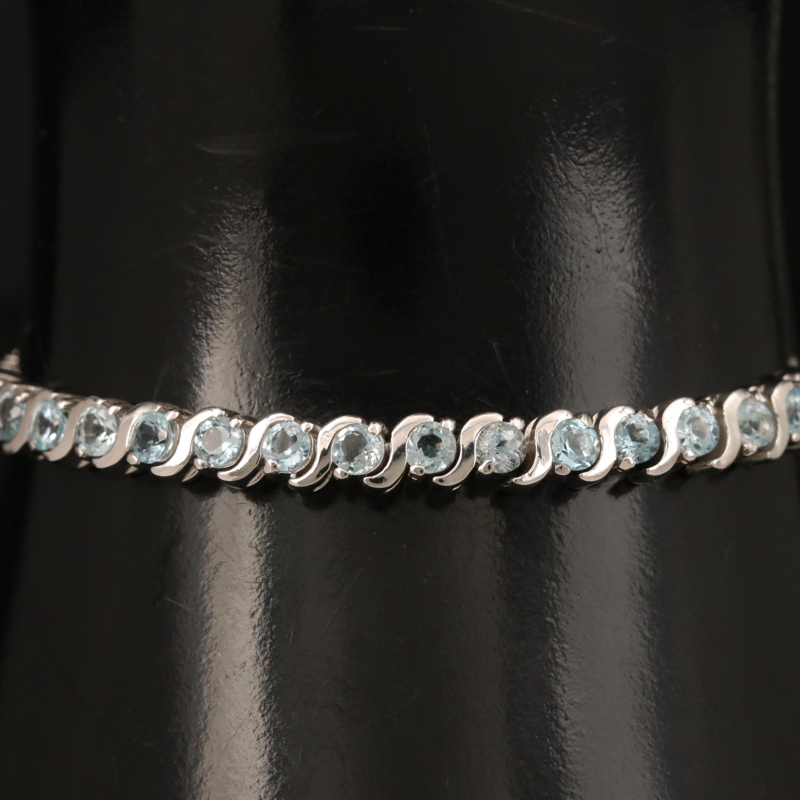 Sterling Sky Blue Bolo Bracelet