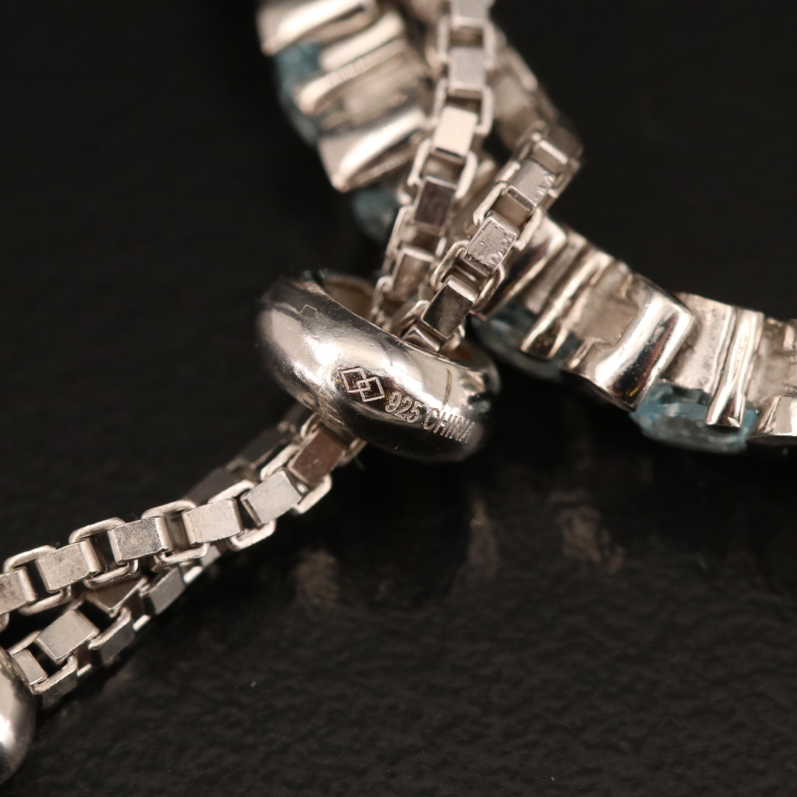 Sterling Sky Blue Bolo Bracelet