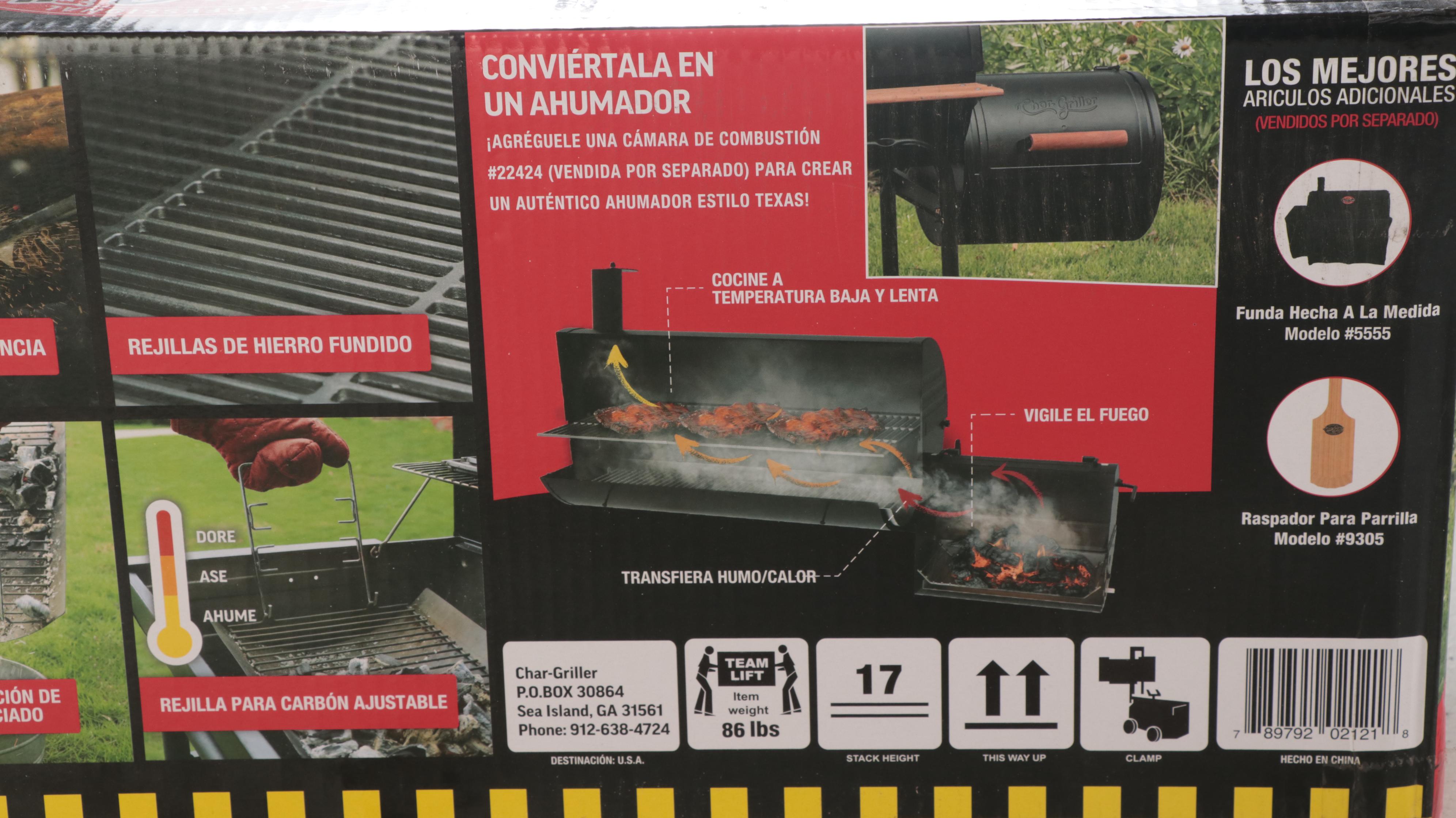 Char-Griller Super Pro Black Barrel Charcoal Grill