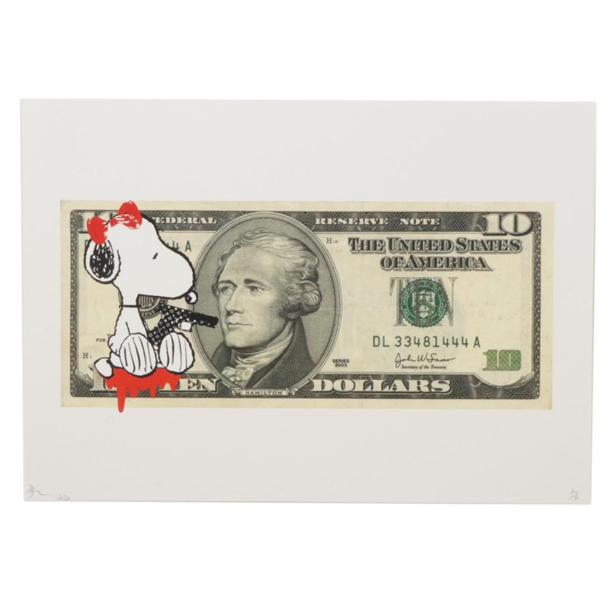 Death NYC Pop Art Graphic Print "Snoop Shoot $10," 2020