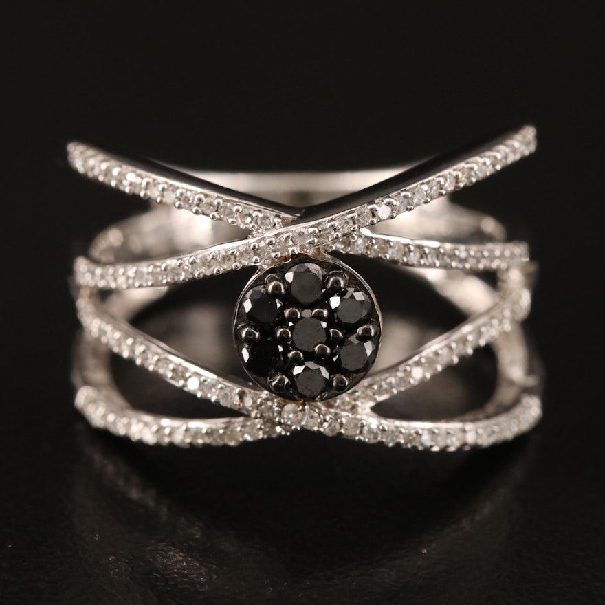 Sterling Diamond Crossover Band