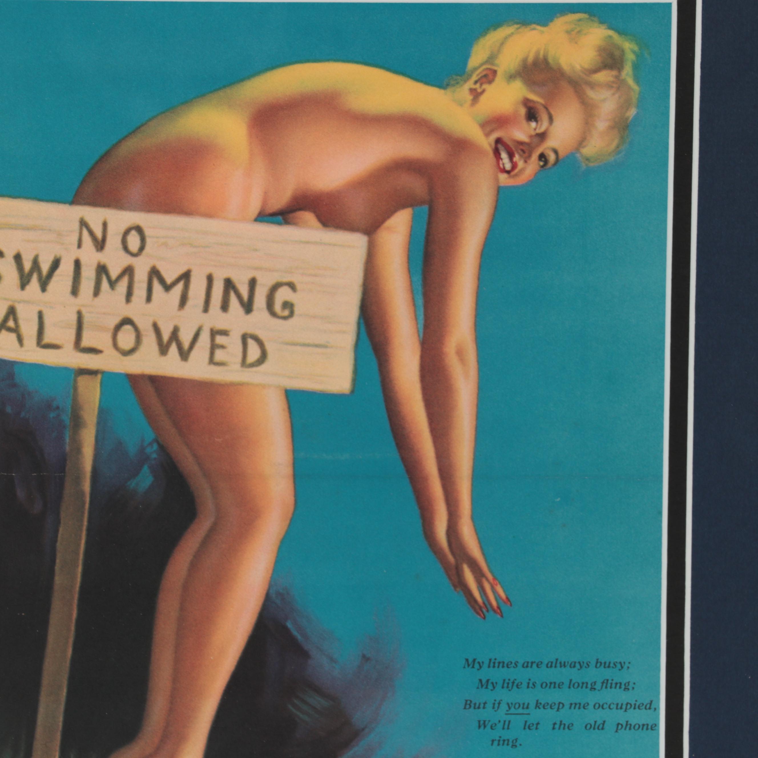 Offset Lithograph After Earl Moran of a Pin-Up Girl