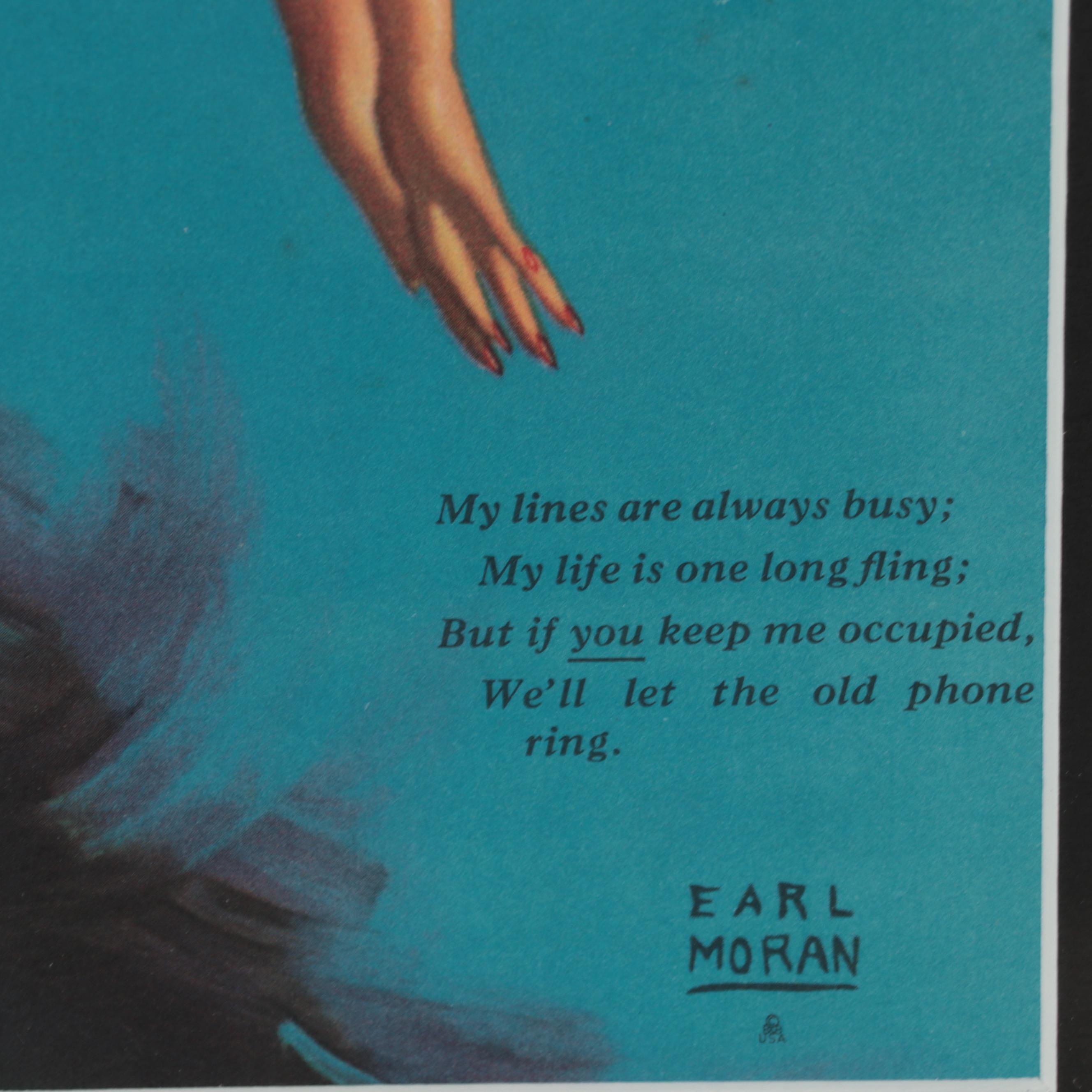 Offset Lithograph After Earl Moran of a Pin-Up Girl
