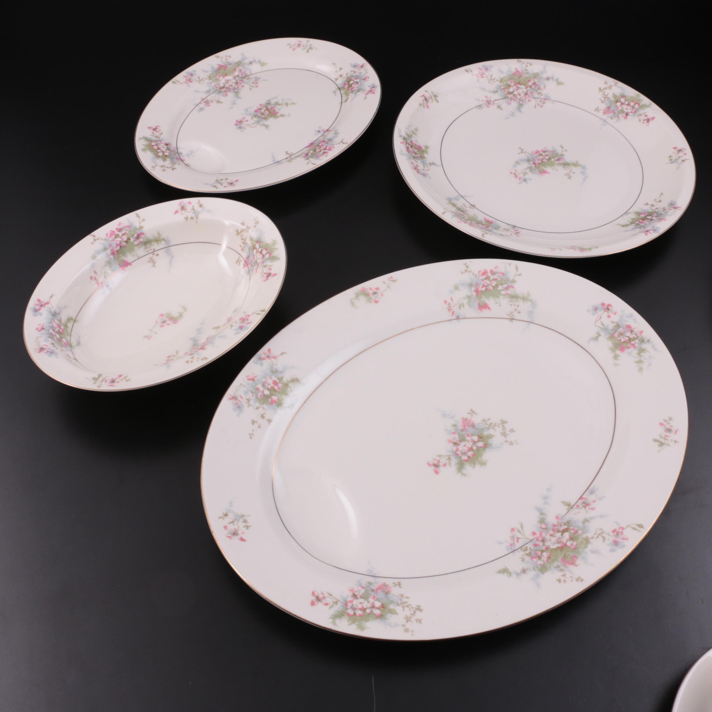 Theodore Haviland "Apple Blossom" Ceramic Dinnerware, Mid to Late 20th Century