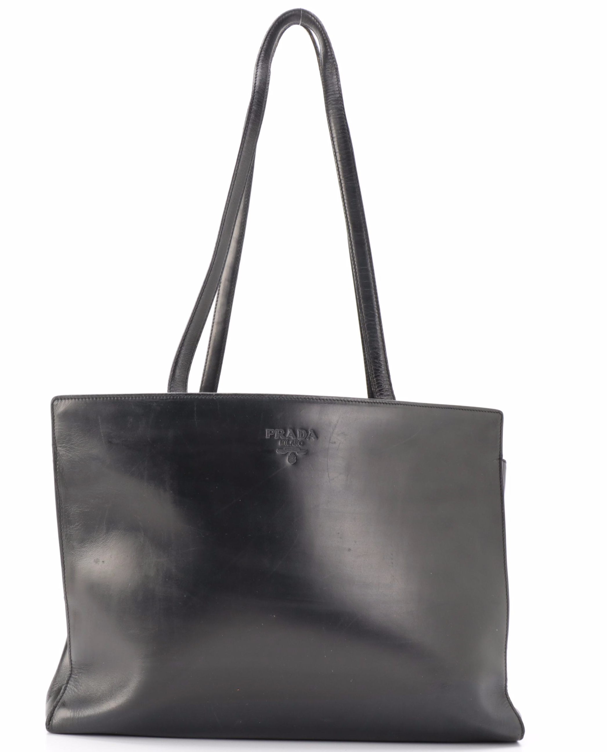 Prada Black Leather Shoulder Bag