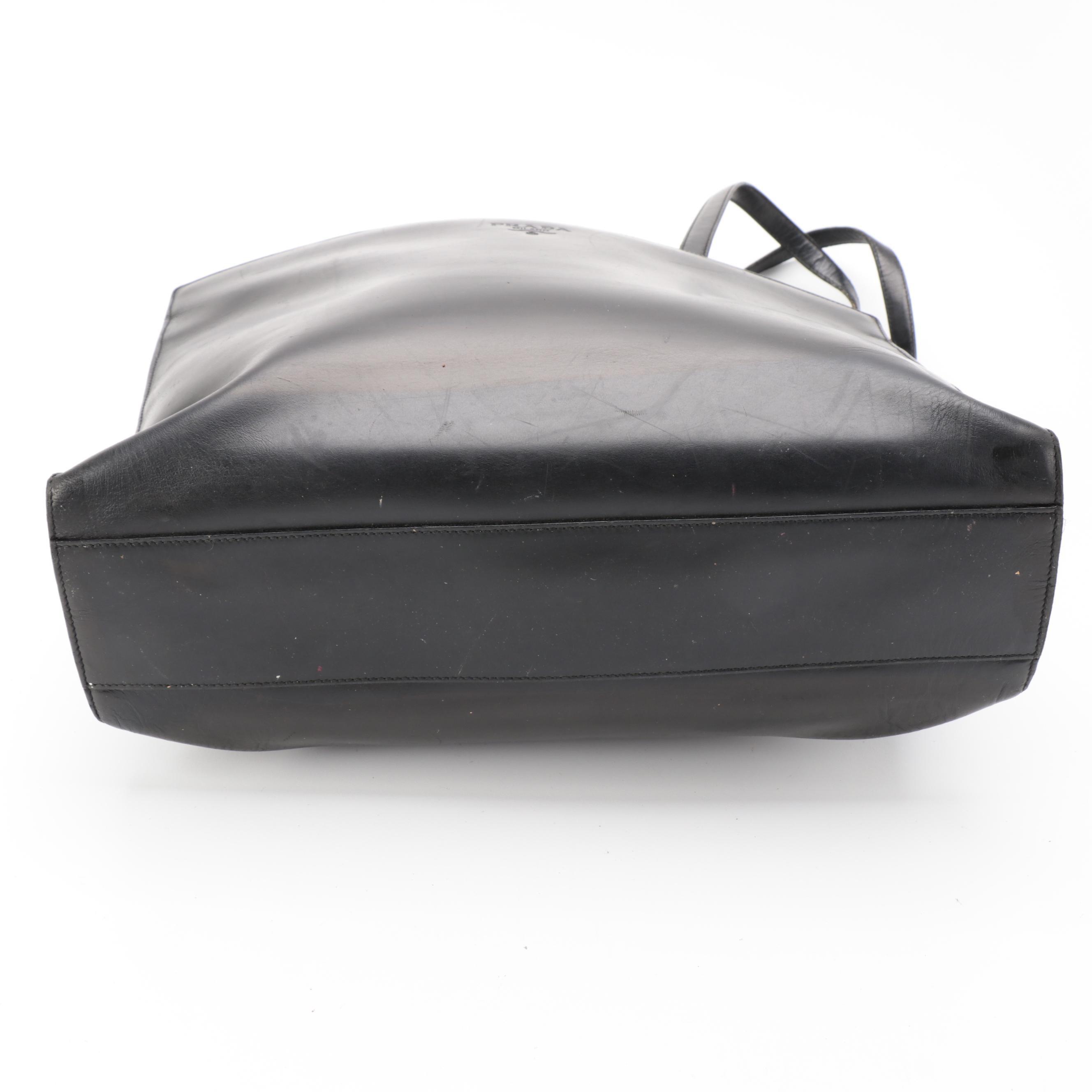 Prada Black Leather Shoulder Bag