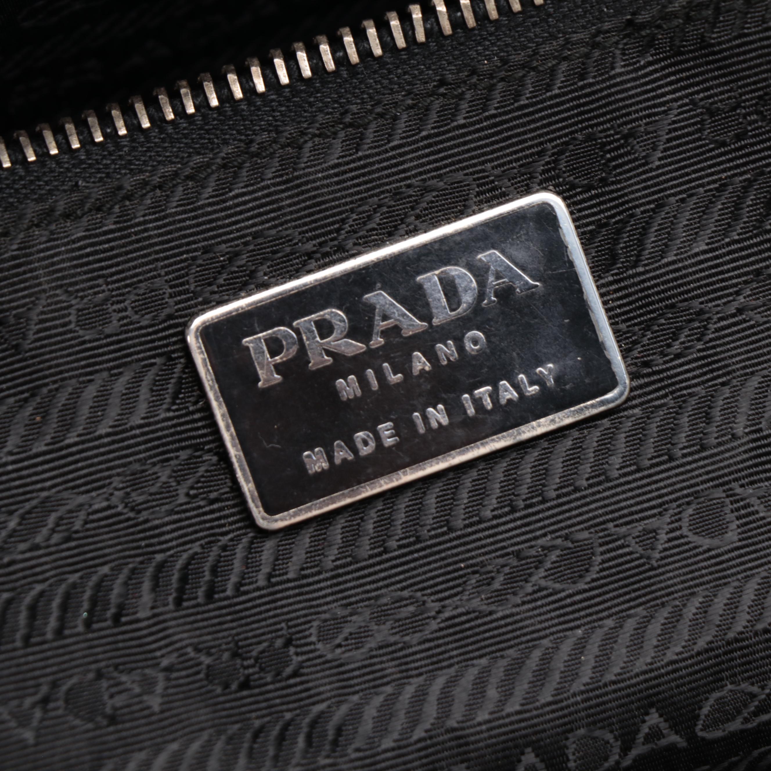 Prada Black Leather Shoulder Bag