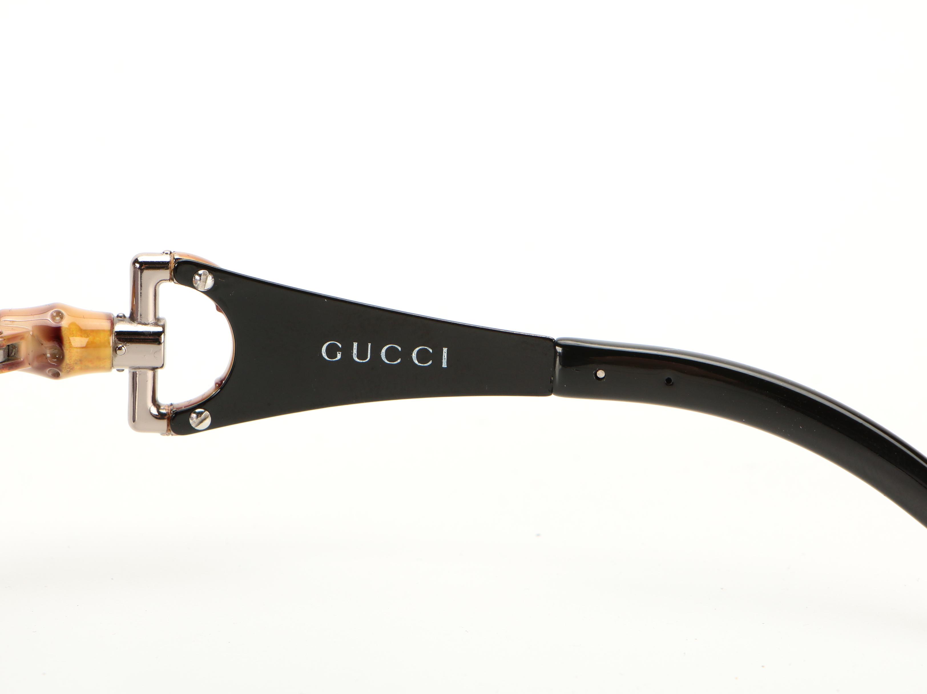 Gucci GG2796 Resin Bamboo Horsebit Sunglasses with Case