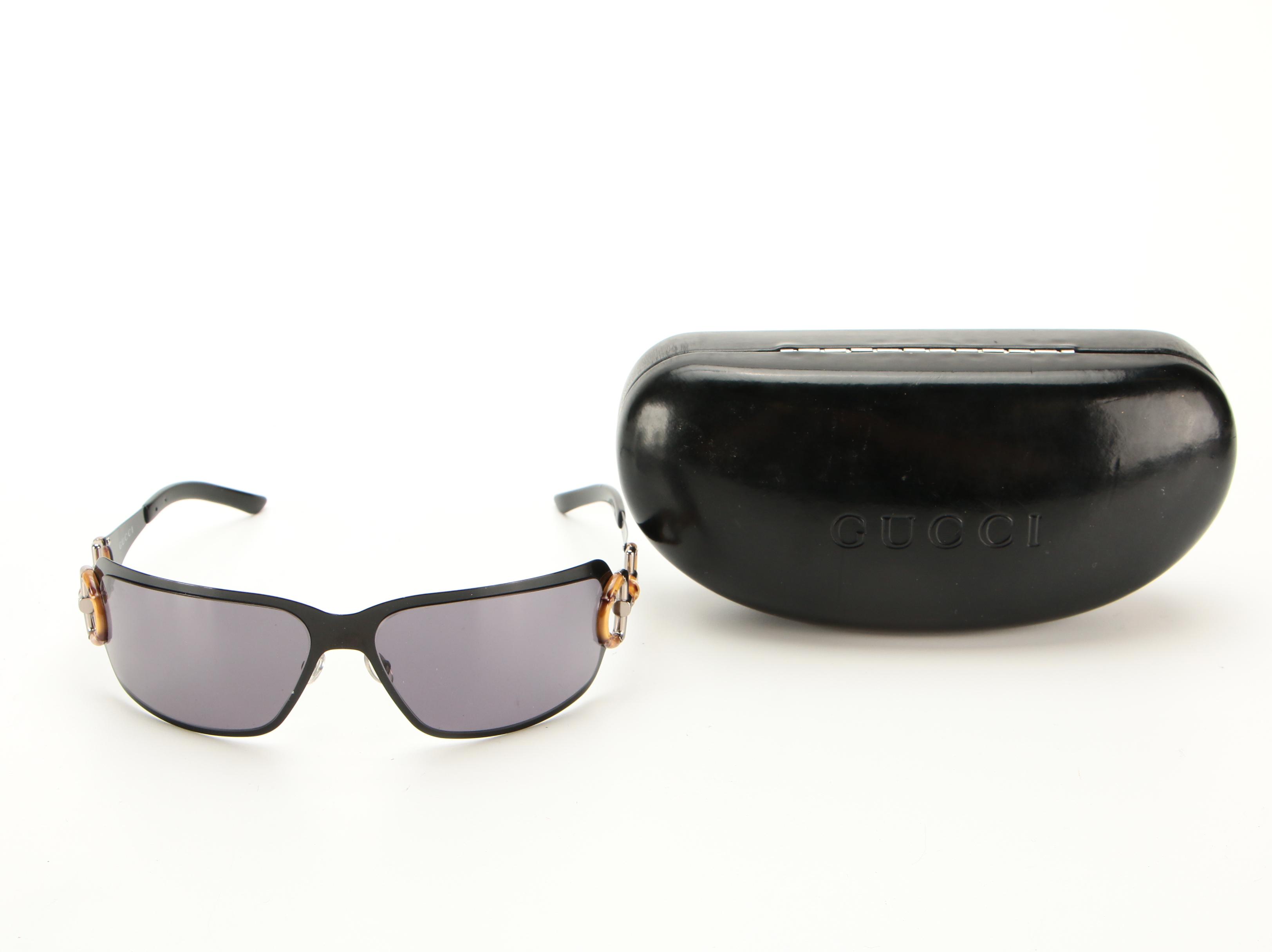 Gucci GG2796 Resin Bamboo Horsebit Sunglasses with Case