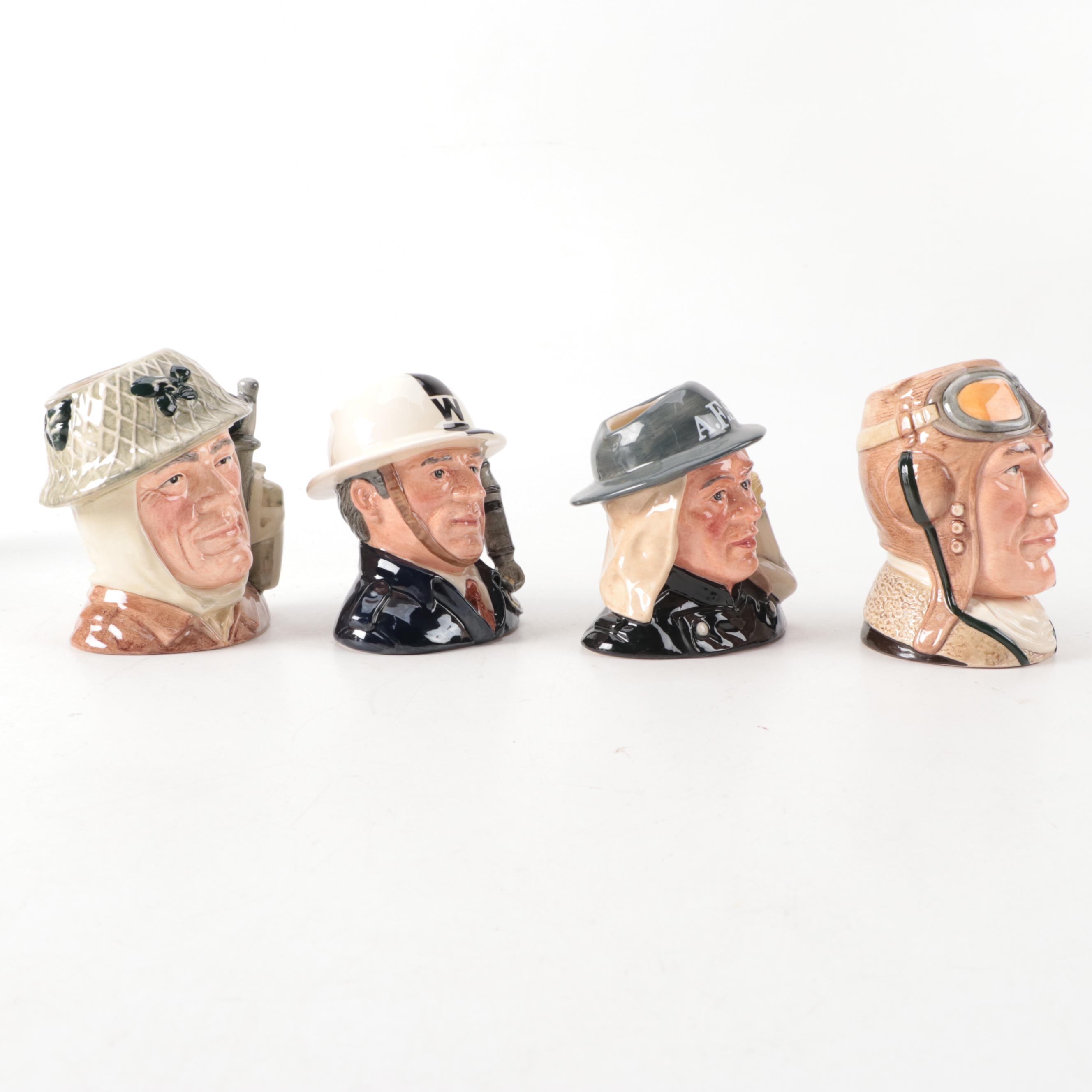 Royal Doulton "The Airman", "The Soldier" and Other Character Jugs