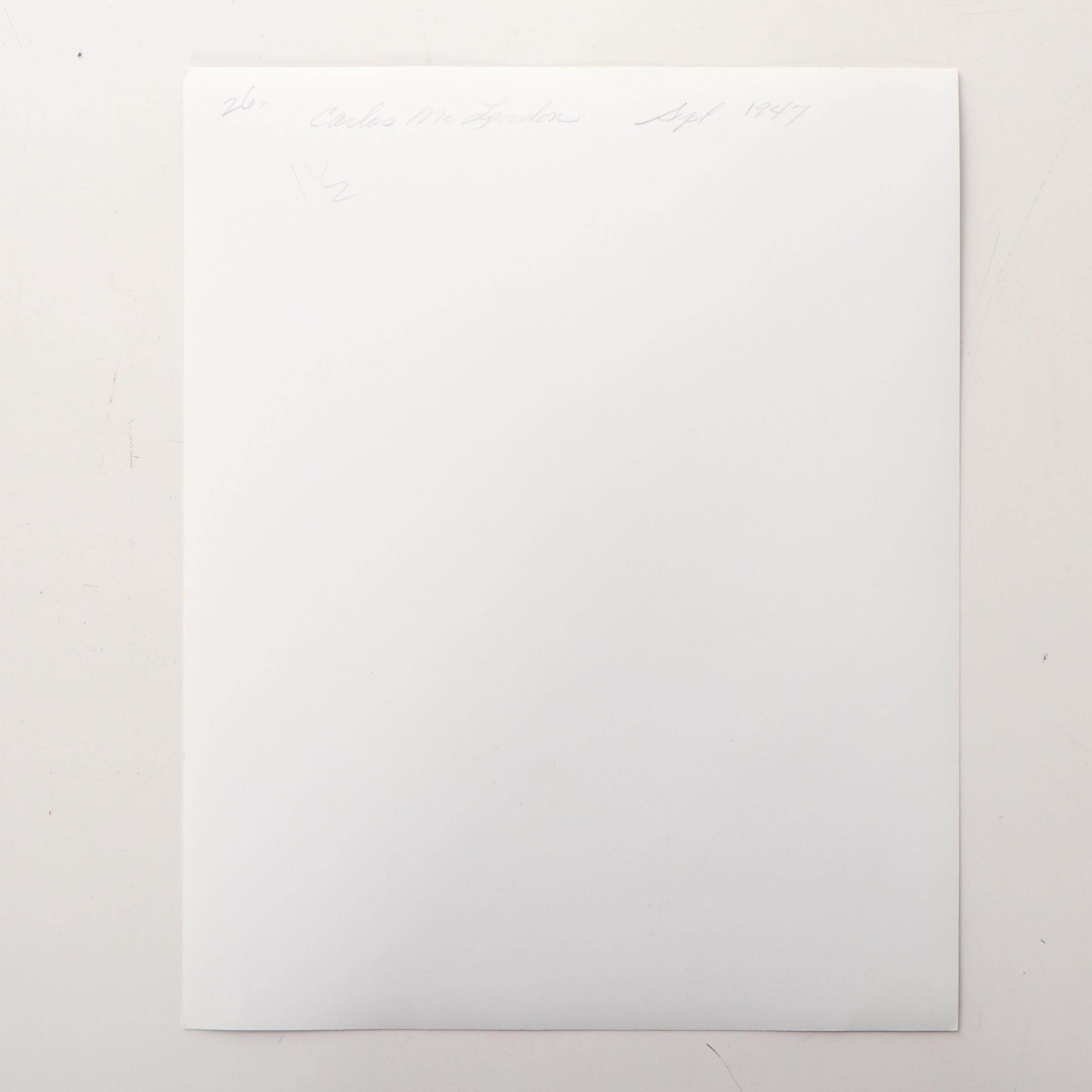 George Platt Silver Gelatin Photograph "Carlos McLendor"