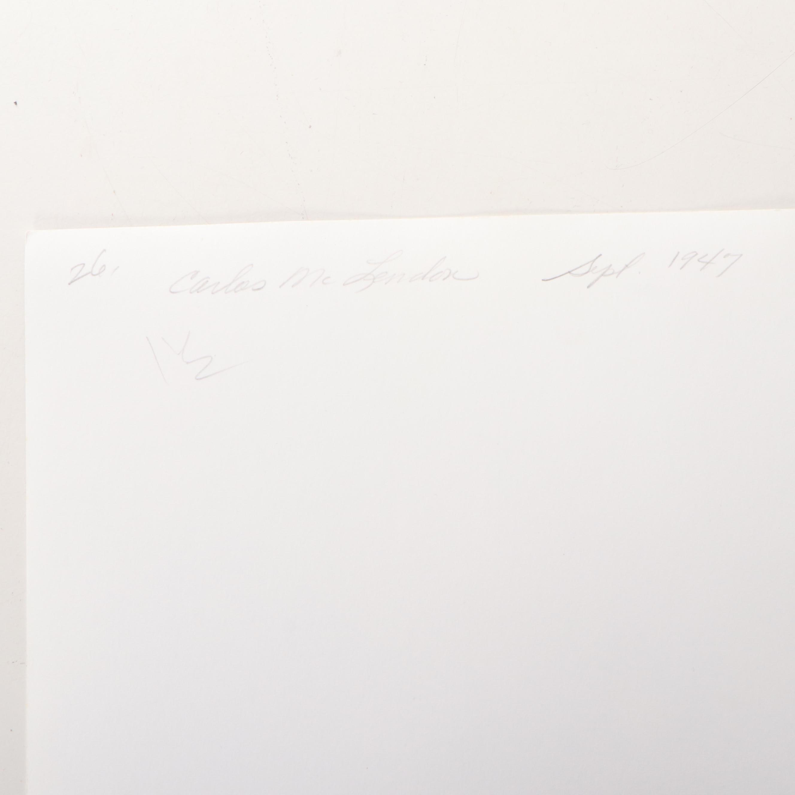 George Platt Silver Gelatin Photograph "Carlos McLendor"