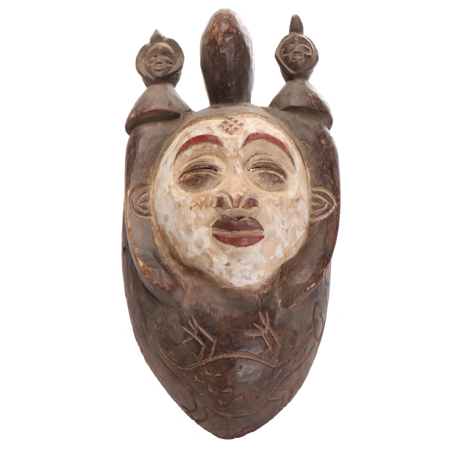 Punu Inspired Wood Mask, Central Africa