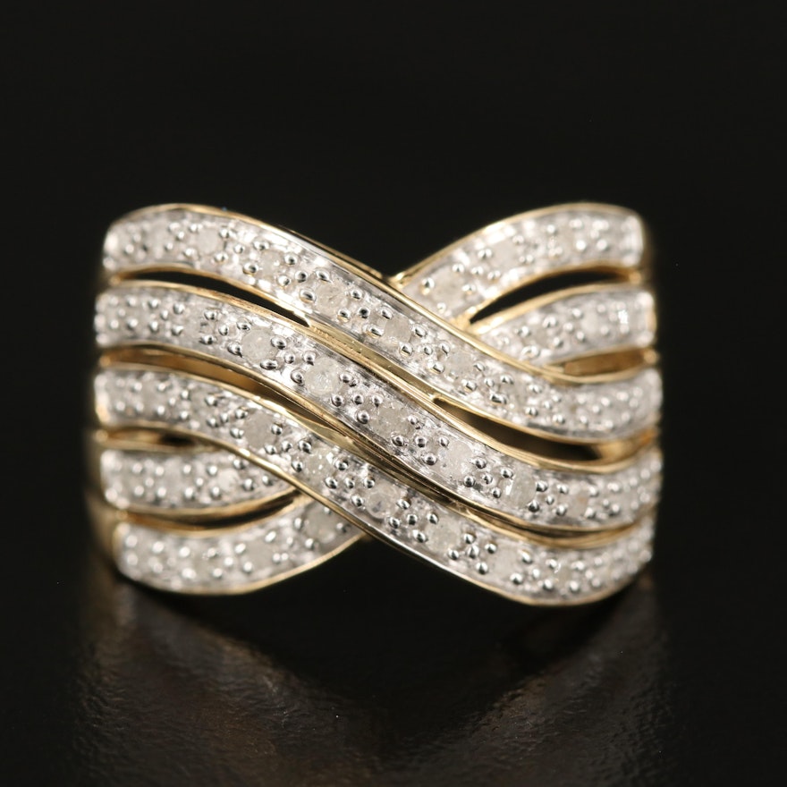 Sterling Diamond Crossover Band