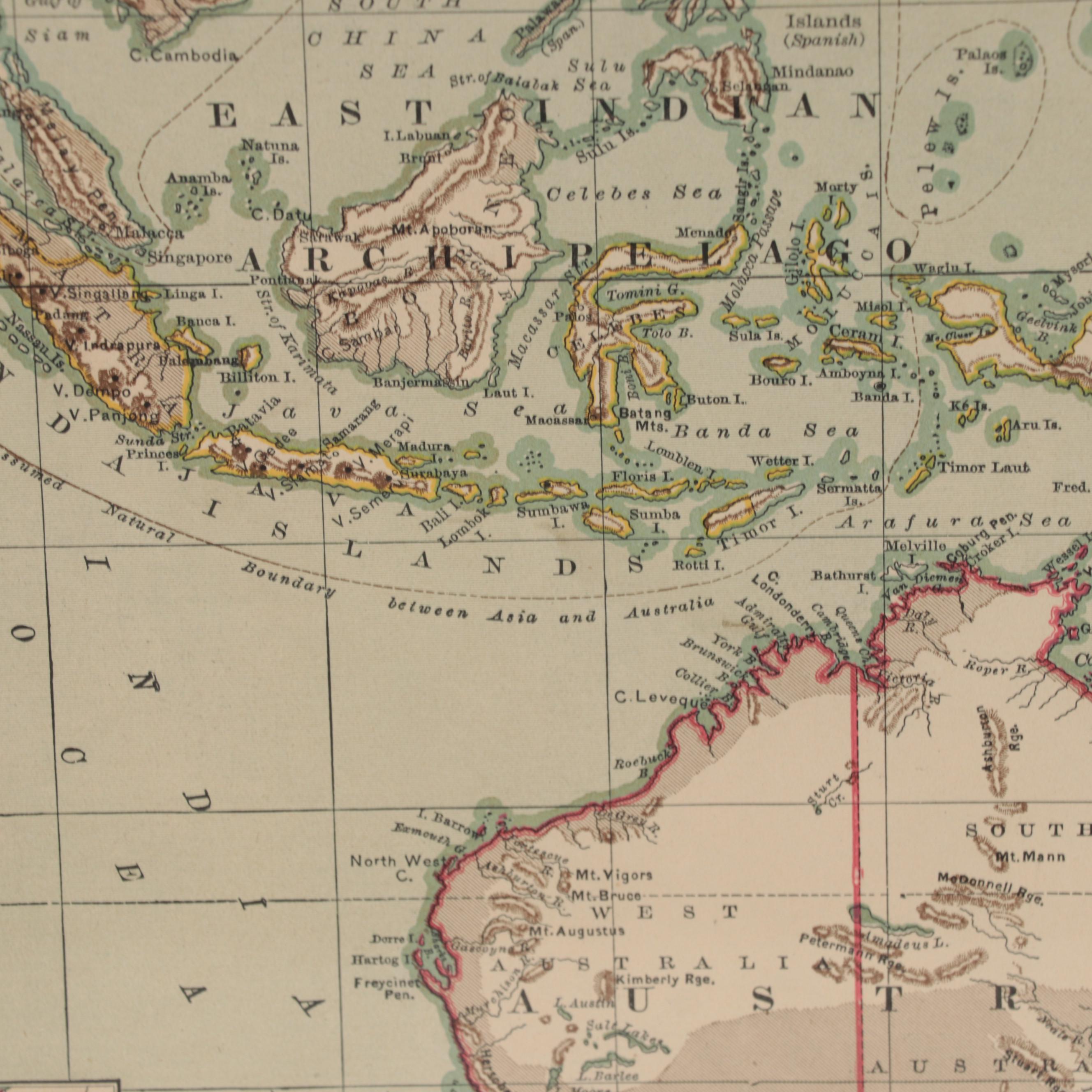 Adolph von Steinwehr Wax Engraving Map "Australia"