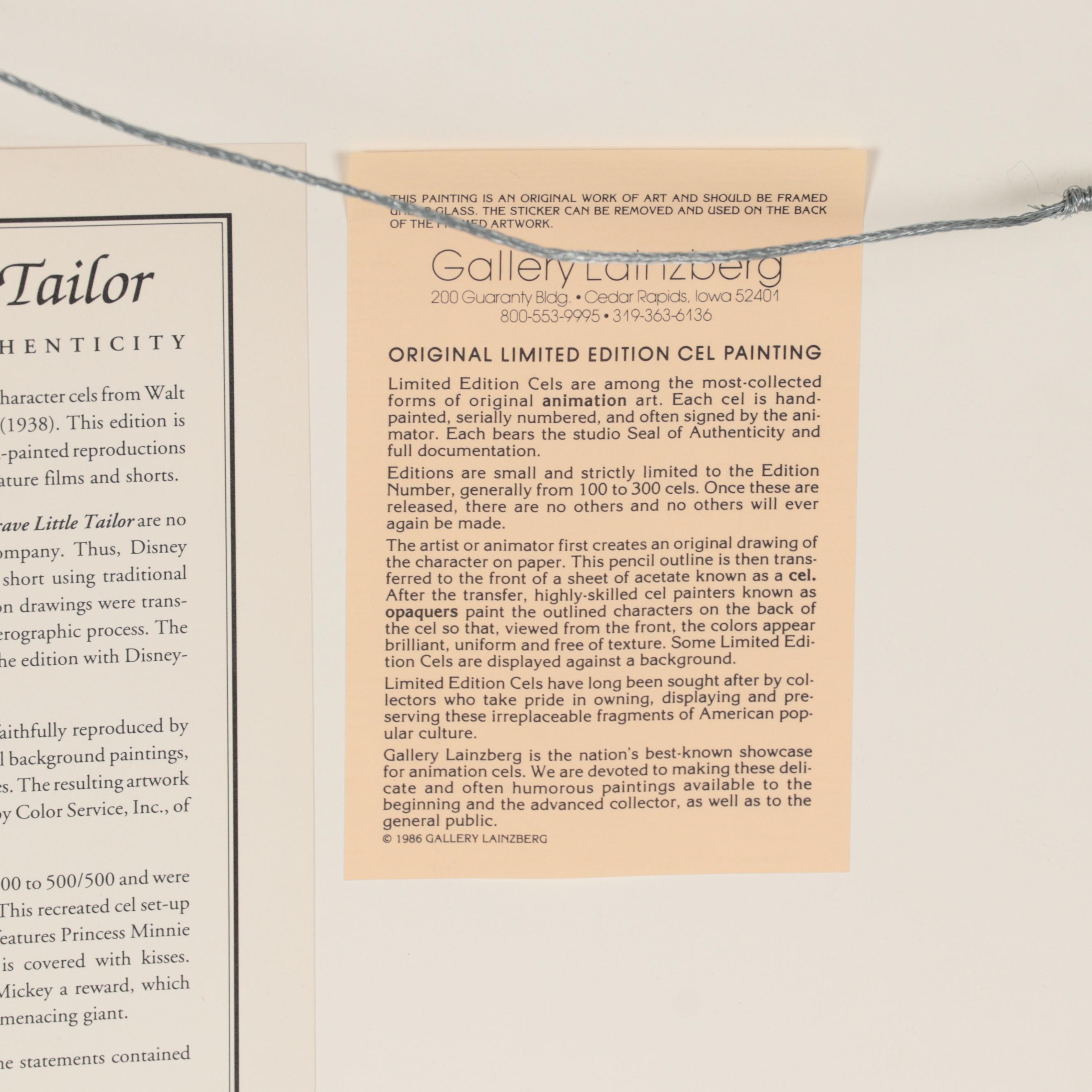 Walt Disney Hand-Painted Animation Cel of Mickey and Minnie, Mid-20th Century