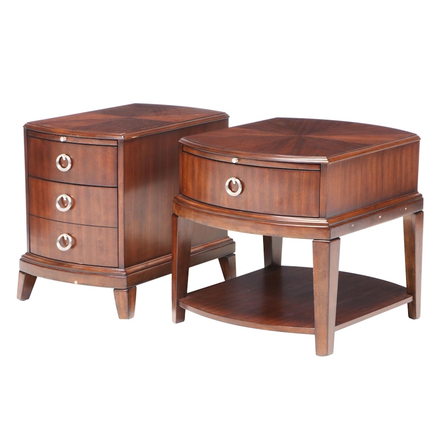 Haverty's "Tatiana" Walnut-Finish Chairside Table and End Table