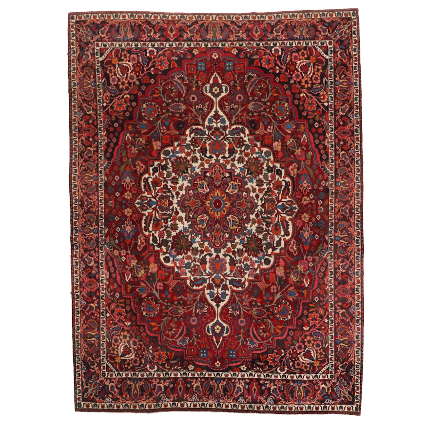 8'7 x 12'1 Hand-Knotted Persian Mashad Room Sized Rug