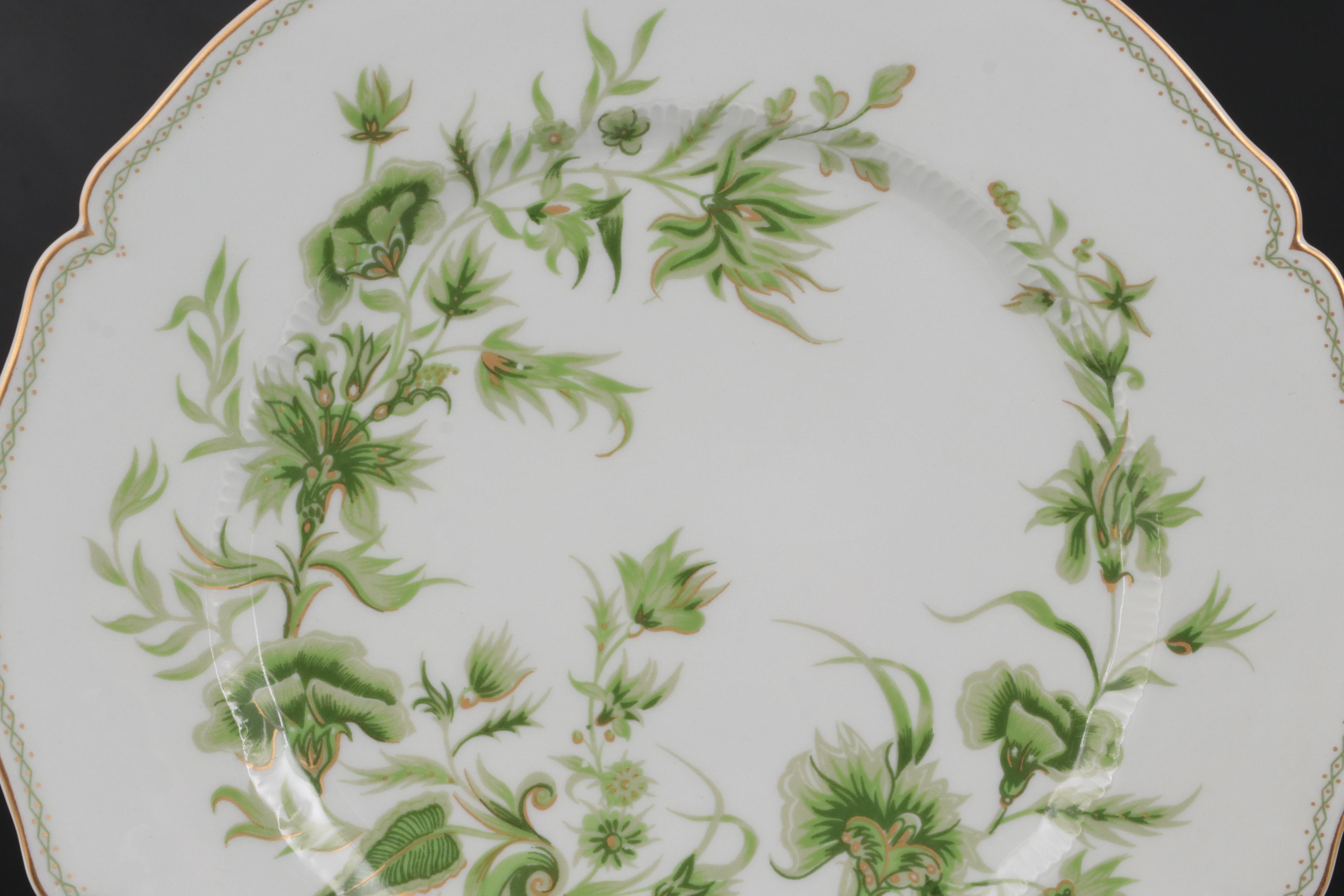 Haviland "Carette" Gold Trimmed Porcelain Dinnerware, Late 20th Century