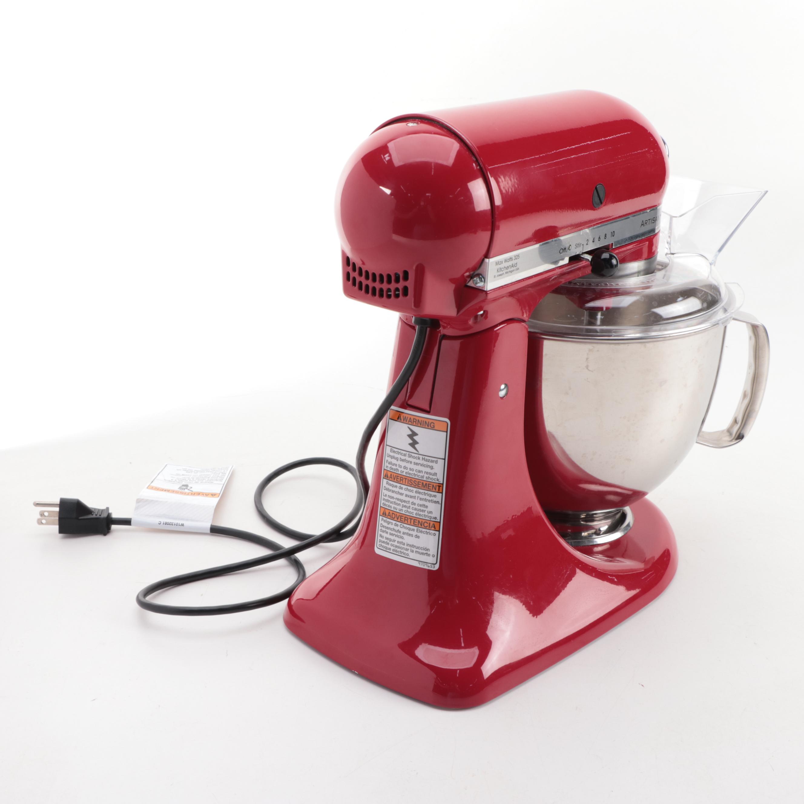Kitchen Aid K45 Series Red Tilt Head Stand Mixer with Accessories