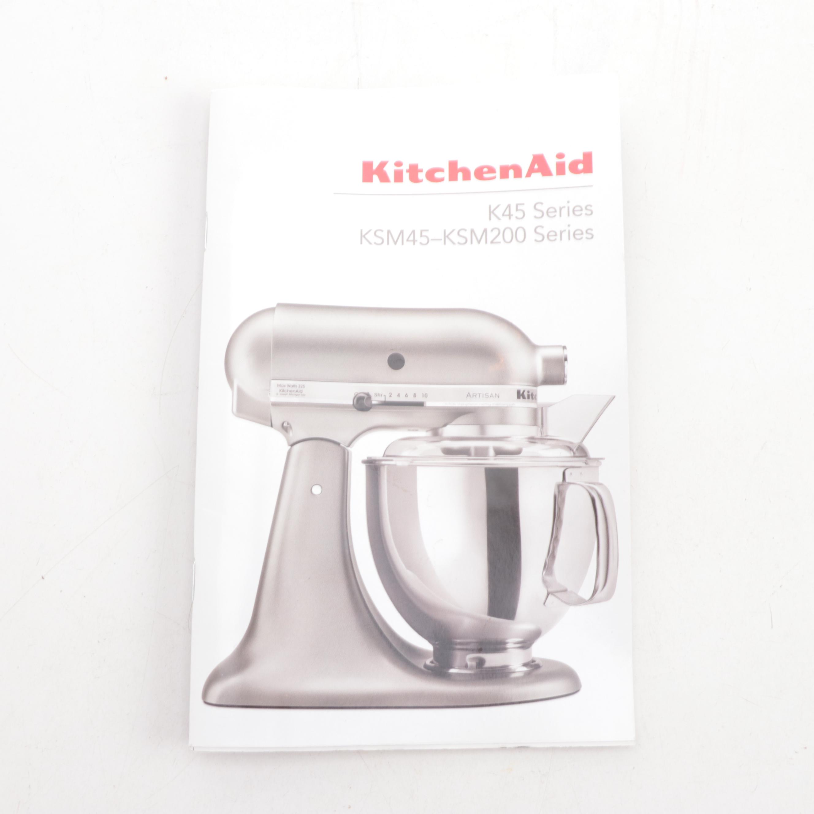 Kitchen Aid K45 Series Red Tilt Head Stand Mixer with Accessories